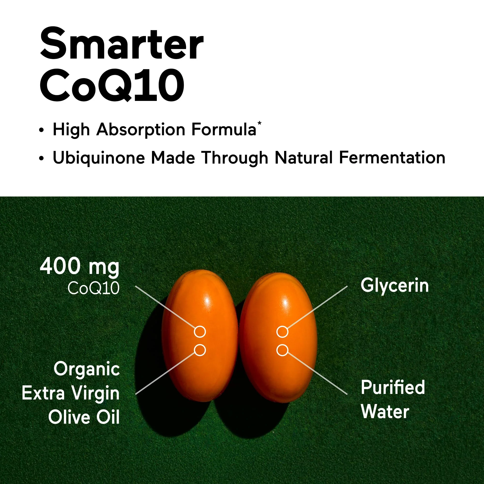SMARTERNUTRITION CoQ10 400 mg High Absorption with Olive Oil – 360 Softgels - Image 5