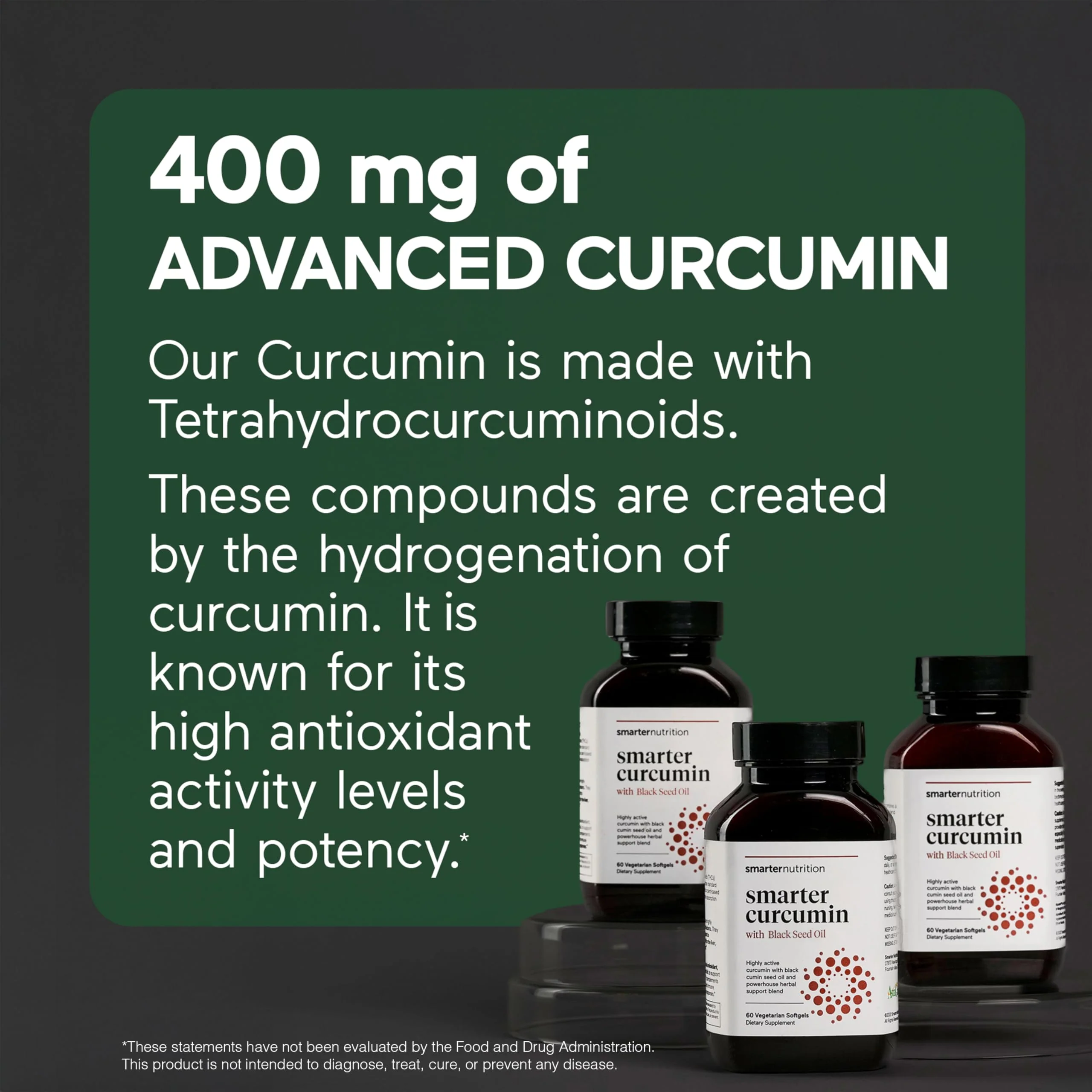 SMARTERNUTRITION Curcumin Softgels – Vegan High Absorption 400 mg Turmeric with Black Seed Oil & Ginger – 95% Tetrahydrocurcuminoids, Non-GMO, USA Manufactured – 60 Ct - Image 12