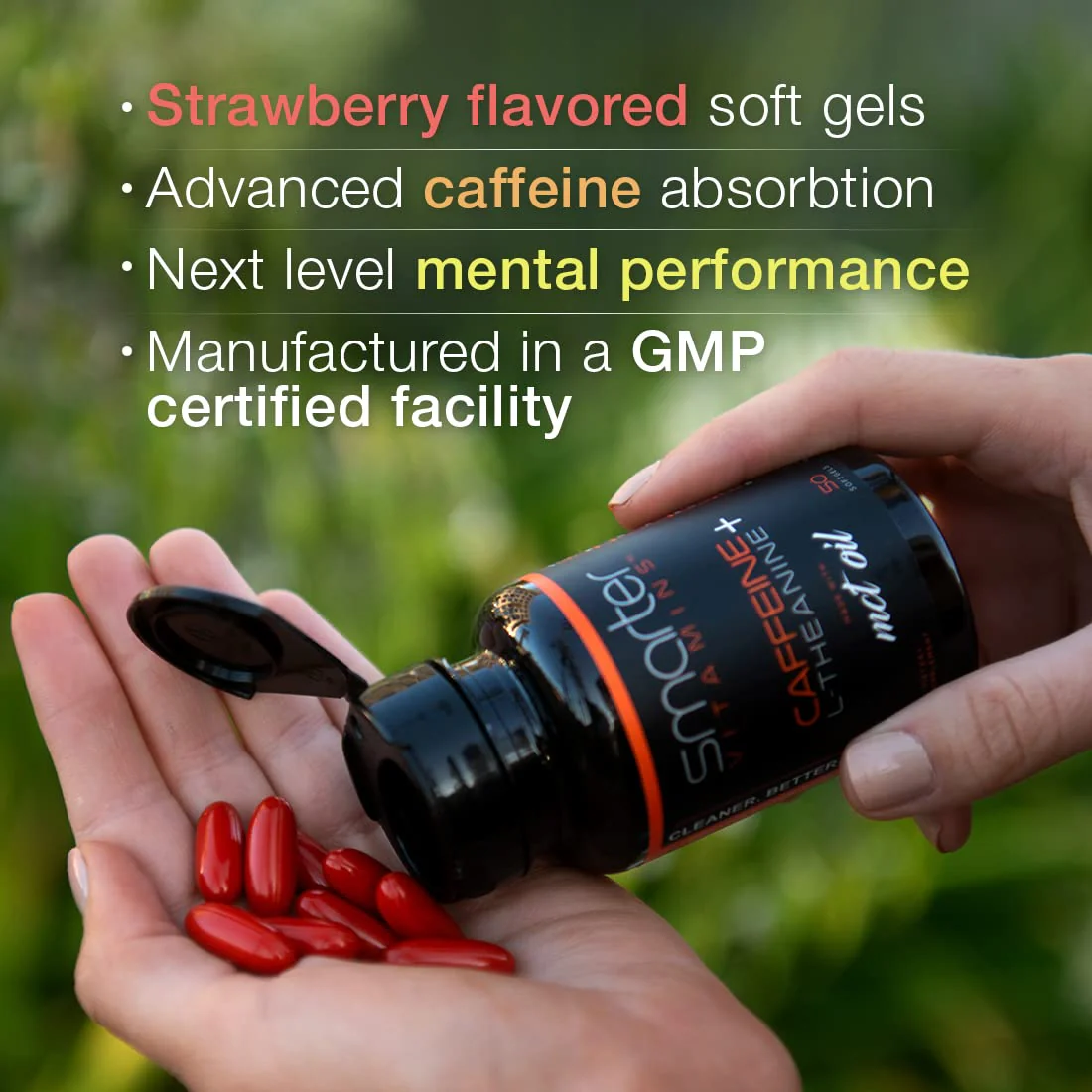 SmarterVitamins 3-Pack Caffeine Pills with L-Theanine & MCT Oil | Extended-Release Energy & Focus - Image 3