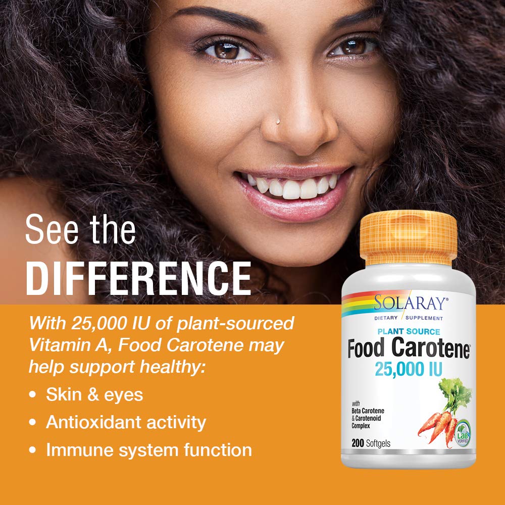 SOLARAY Beta Carotene 25,000 IU | Vitamin A Carotenoids for Skin, Eyes & Immune Support - Image 3