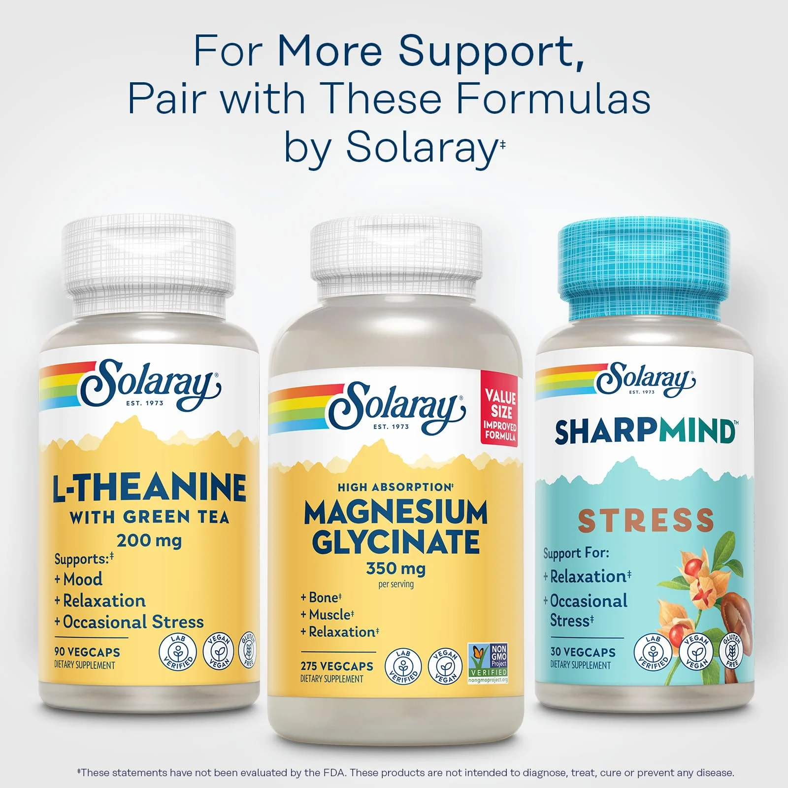 SOLARAY L-Theanine 200mg with Green Tea | Mood Support, Relaxation, Vegan & Gluten Free, 90 VegCaps - Image 12