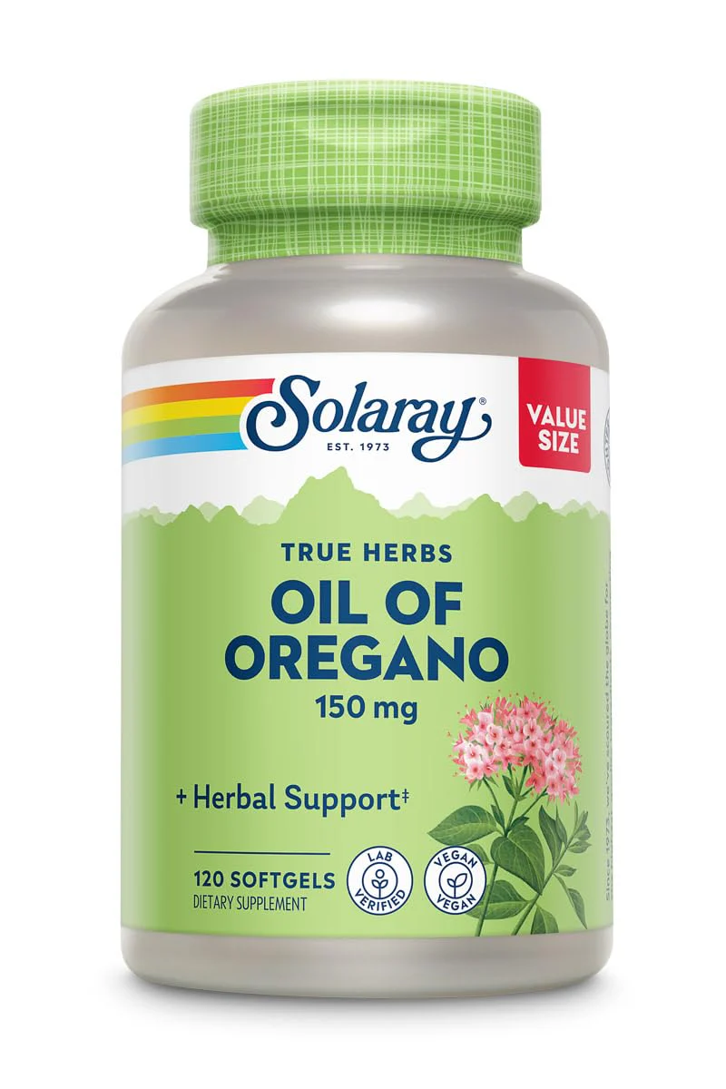 SOLARAY Oil of Oregano Softgels 150 mg - Vegan, 120 Servings