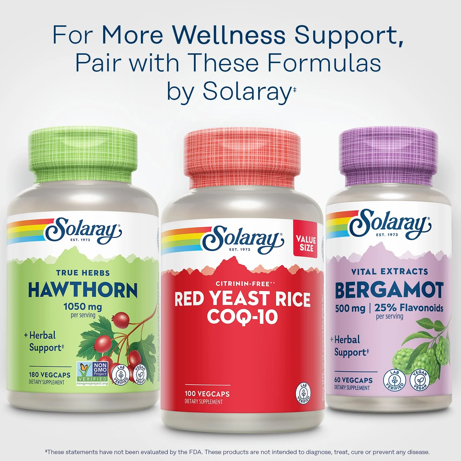 Solaray Red Yeast Rice Plus CoQ-10 & No-Flush Niacin - 100 VegCaps, 600mg RYR, 30mg CoQ10, 50mg Niacin, 60-Day Guarantee - Image 6