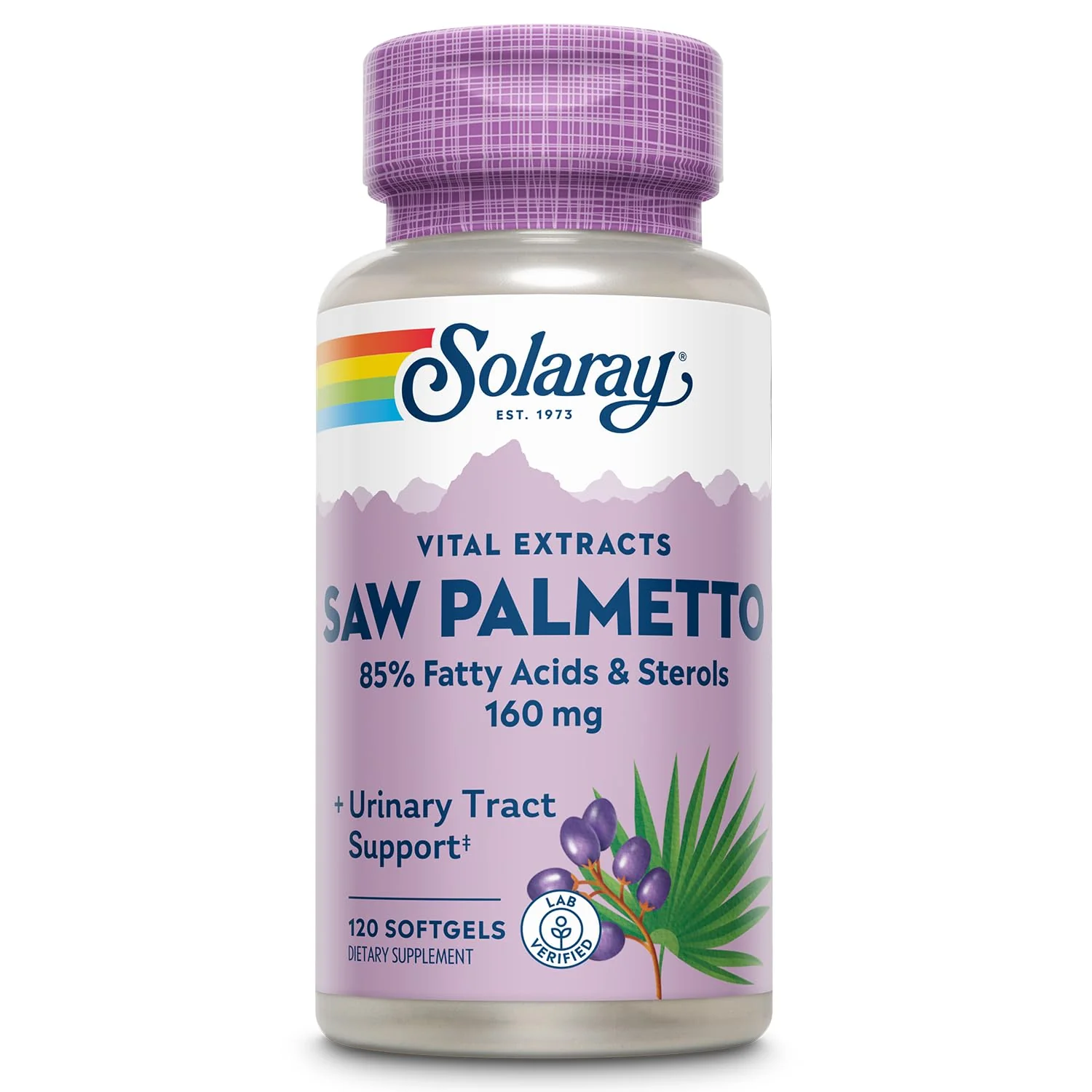 SOLARAY Saw Palmetto Extract - Prostate & Urinary Support, 160 mg per Softgel, 120 Softgels - Image 7