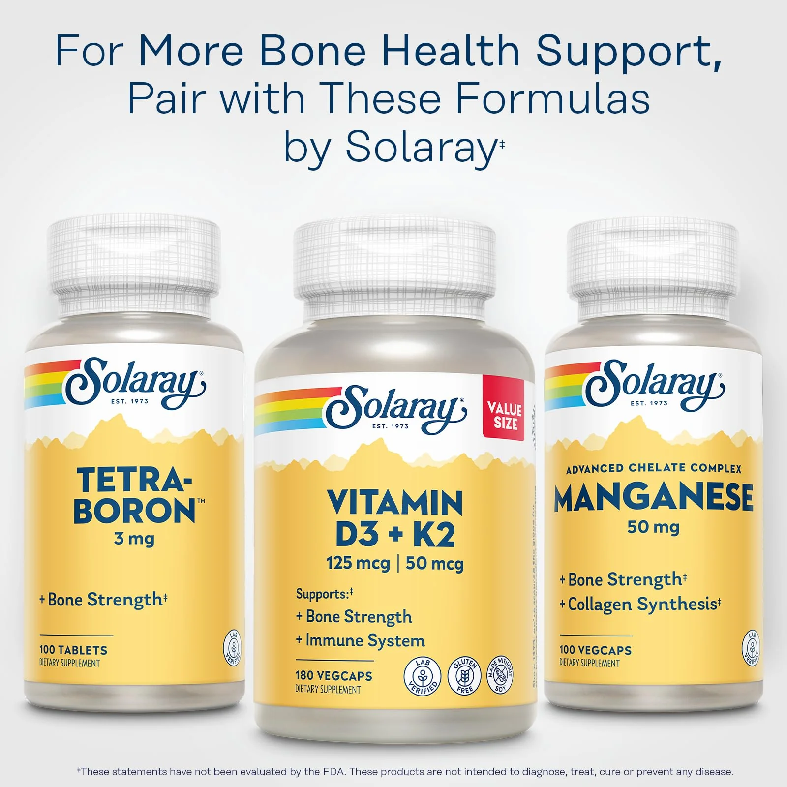 SOLARAY Vitamin D3 K2 5000 IU/50 mcg MK-7 – Bone & Immune Support (Soy-Free, 180 VegCaps) - Image 12