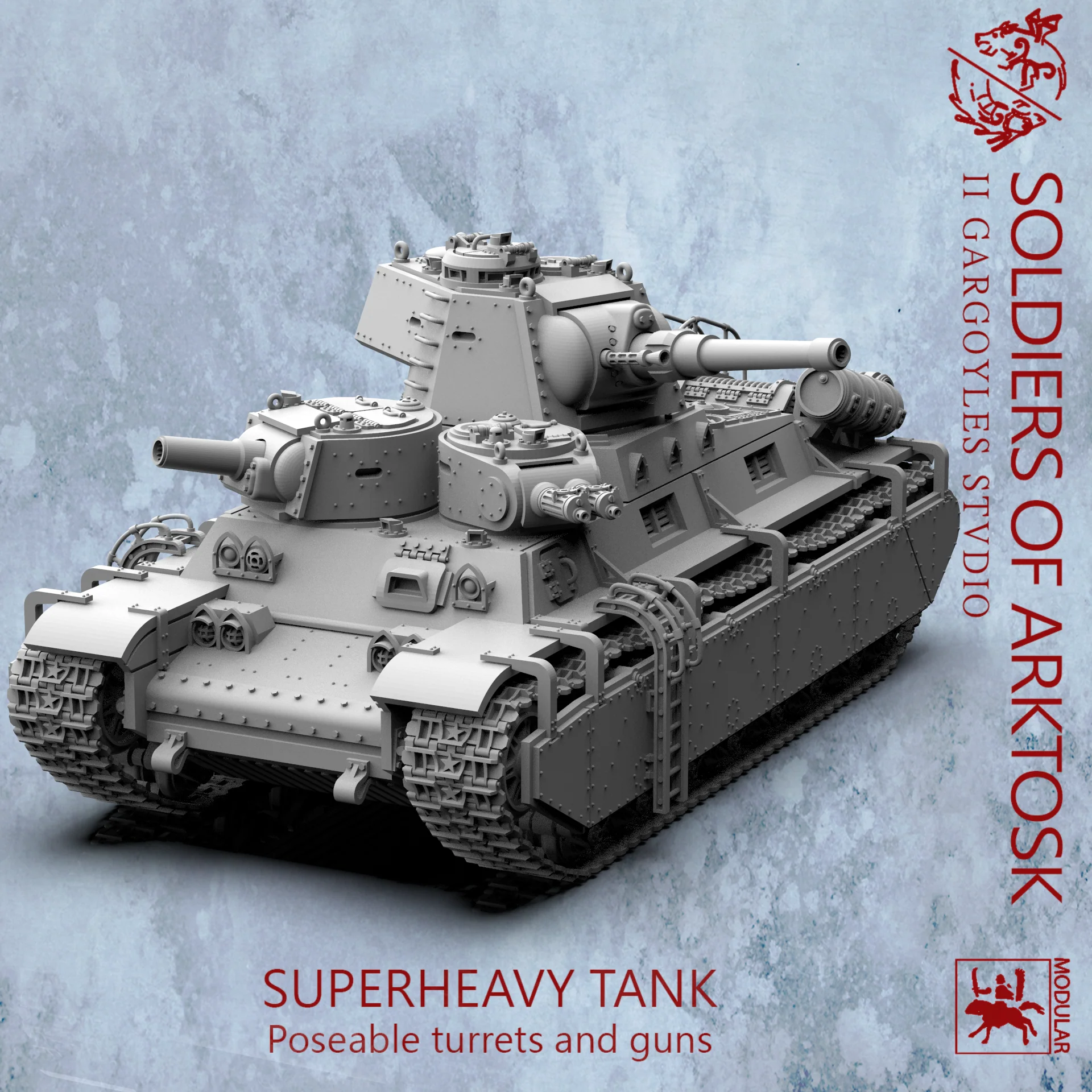 Soldiers of Arktosk Superheavy Tank – Fully Modular with Optional Sponsons and Laser Turrets - Image 2