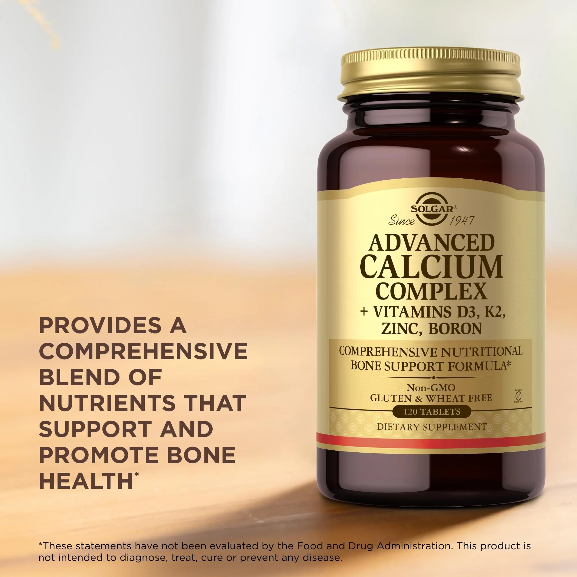 Solgar Advanced Calcium Complex - 120 Tablets (Pack of 2) with Zinc, Boron, Vitamins D3 & K2 | Non-GMO, Gluten Free, Dairy Free - 60 Total Servings - Image 5