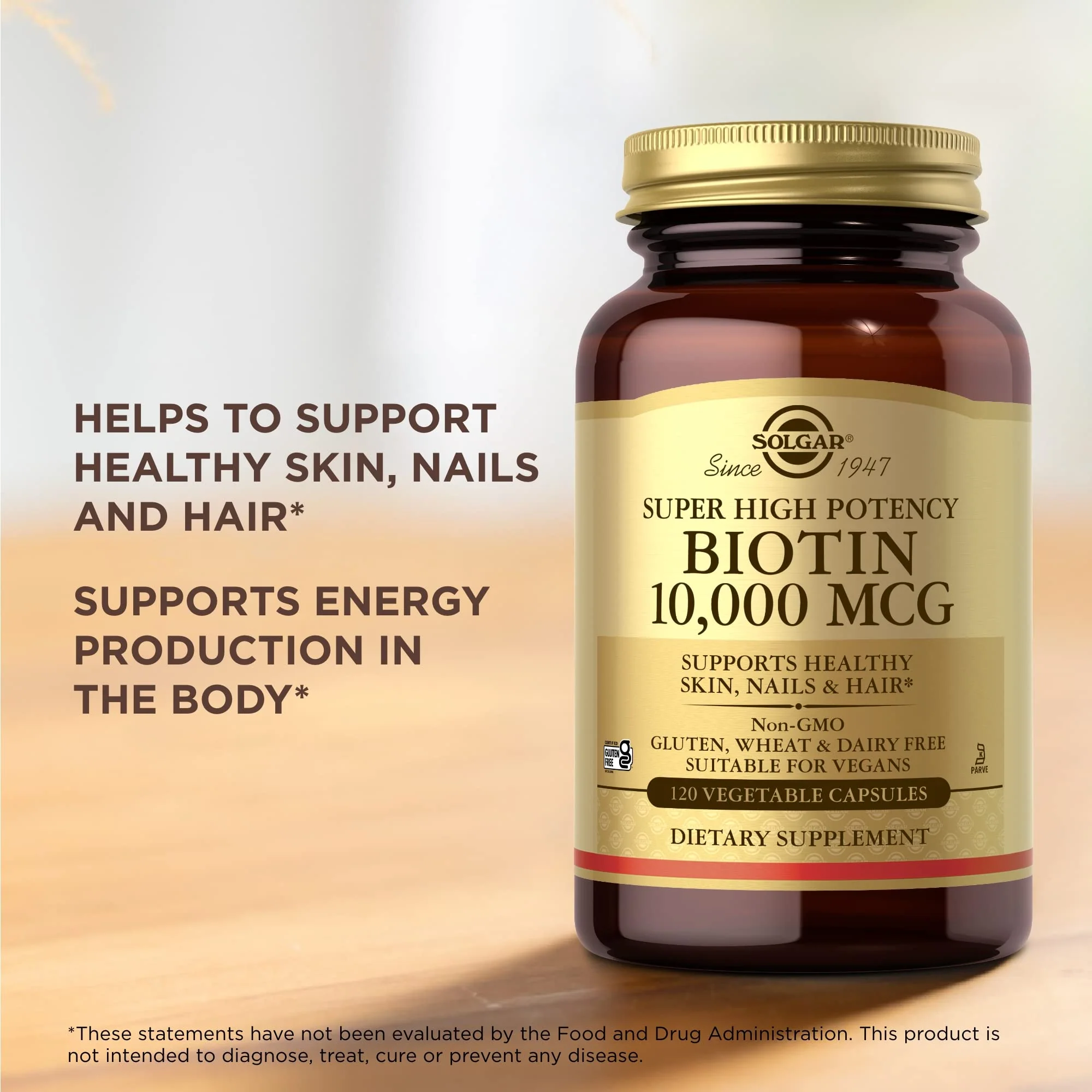 Solgar Biotin 10,000 mcg – 240 Servings (Pack of 2) – Vegan, Gluten Free - Image 11