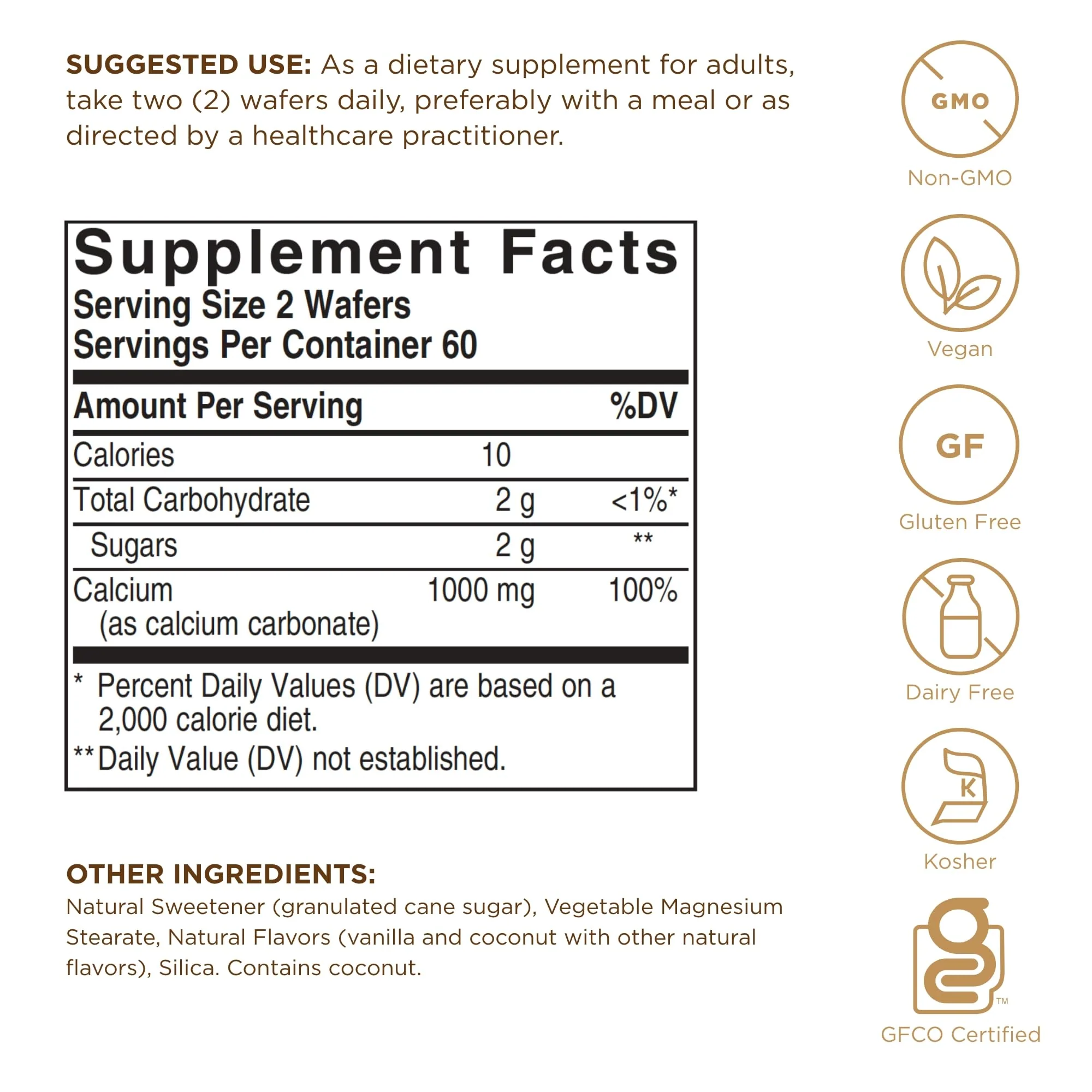 Solgar Chewable Calcium 500 mg - 180 Total Servings (Pack of 3) | Non-GMO, Vegan, Gluten & Dairy Free - Image 2