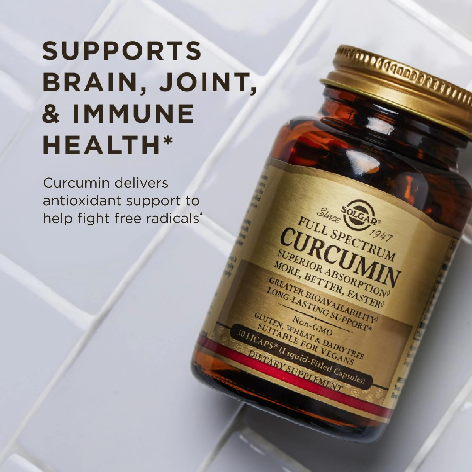 Solgar Full Spectrum Curcumin – 90 LCaps x2 Pack | Superior Absorption, Brain & Joint Health | Non-GMO, Vegan, Gluten Free - Image 6