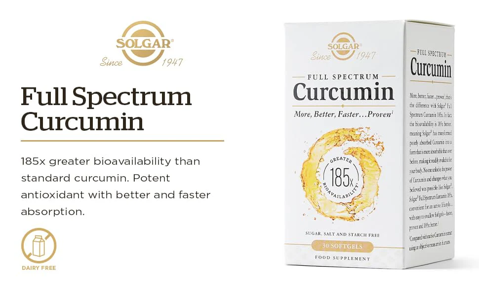 Solgar Full Spectrum Curcumin - 90 LiCaps | Superior Absorption, Brain, Joint & Immune Health | Non-GMO, Vegan, Gluten Free, Dairy Free - Image 6