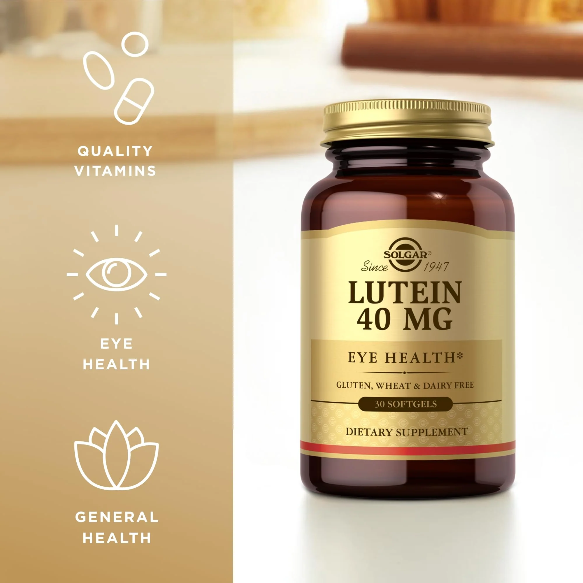 Solgar Lutein 40 mg - 30 Softgels (Pack of 3) | Eye Health & Blue Light Protection - Image 10