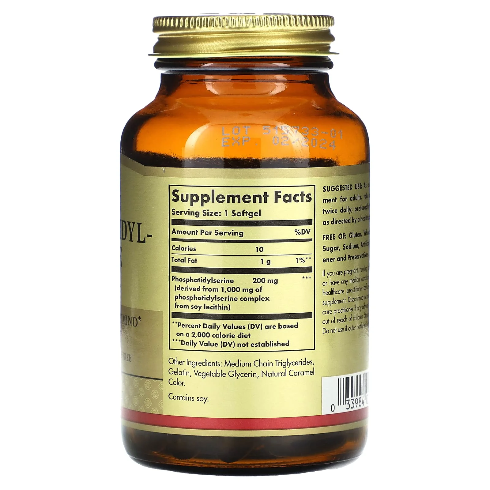 Solgar Phosphatidylserine 200 mg Softgels – 60 Servings | Premium Brain Health - Image 9