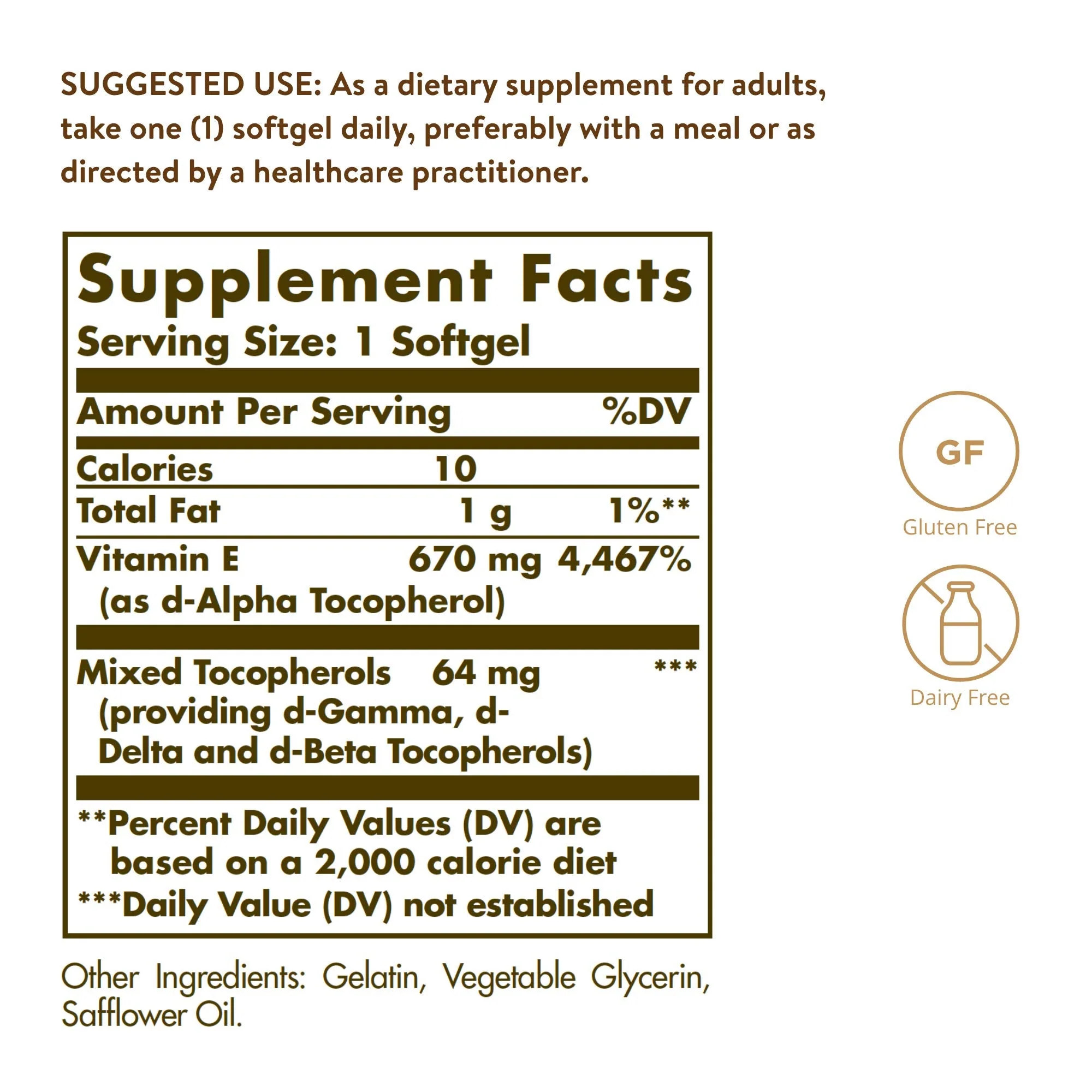 Solgar Vitamin E 670 mg (1000 IU) – 180 Softgels | Natural Antioxidant for Skin & Immune Support - Image 8