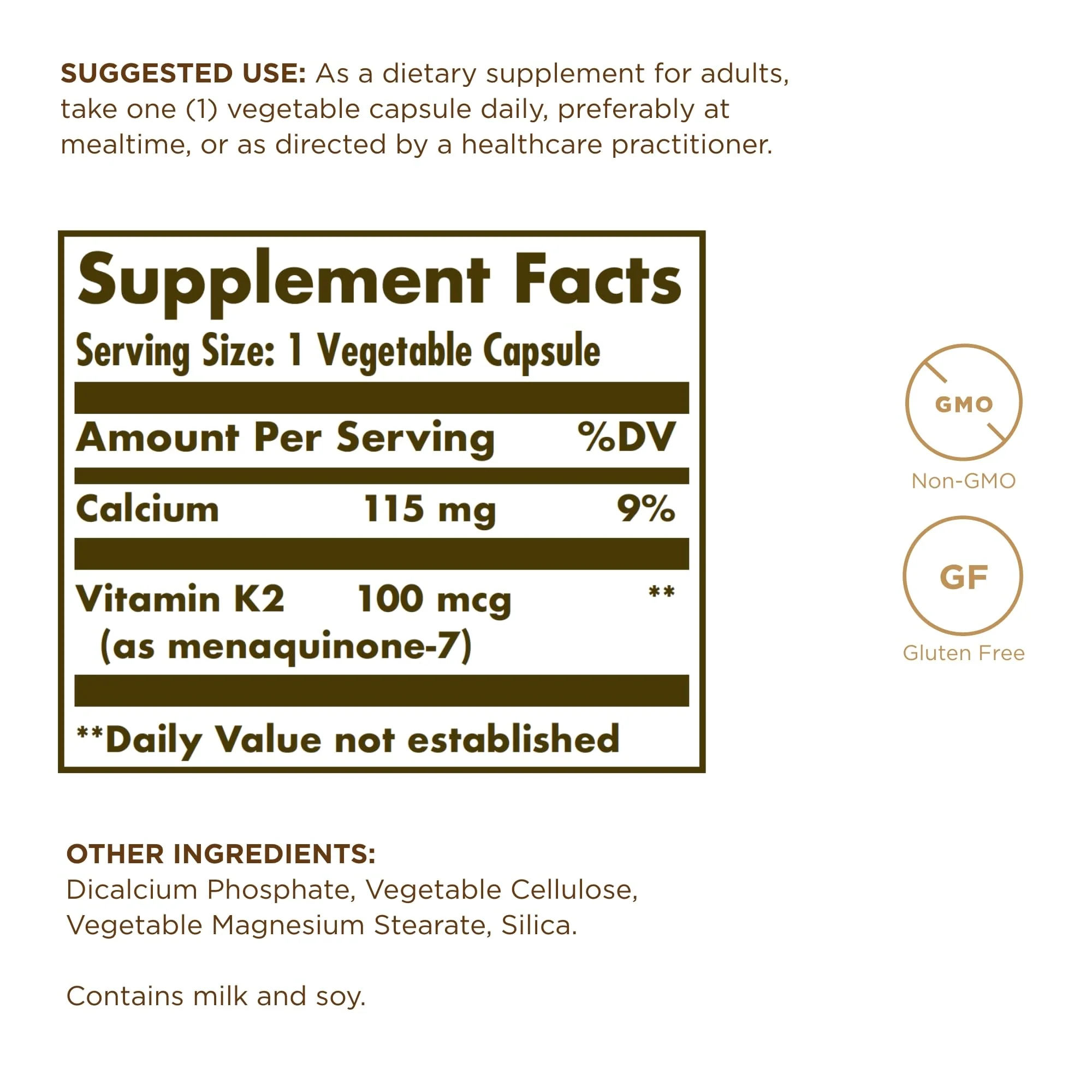 Solgar Vitamin K2 MK-7 100 mcg – Natto Whole-Food Source, 50 Vegetable Capsules x4 (200 Servings) – Non-GMO, Gluten Free - Image 8