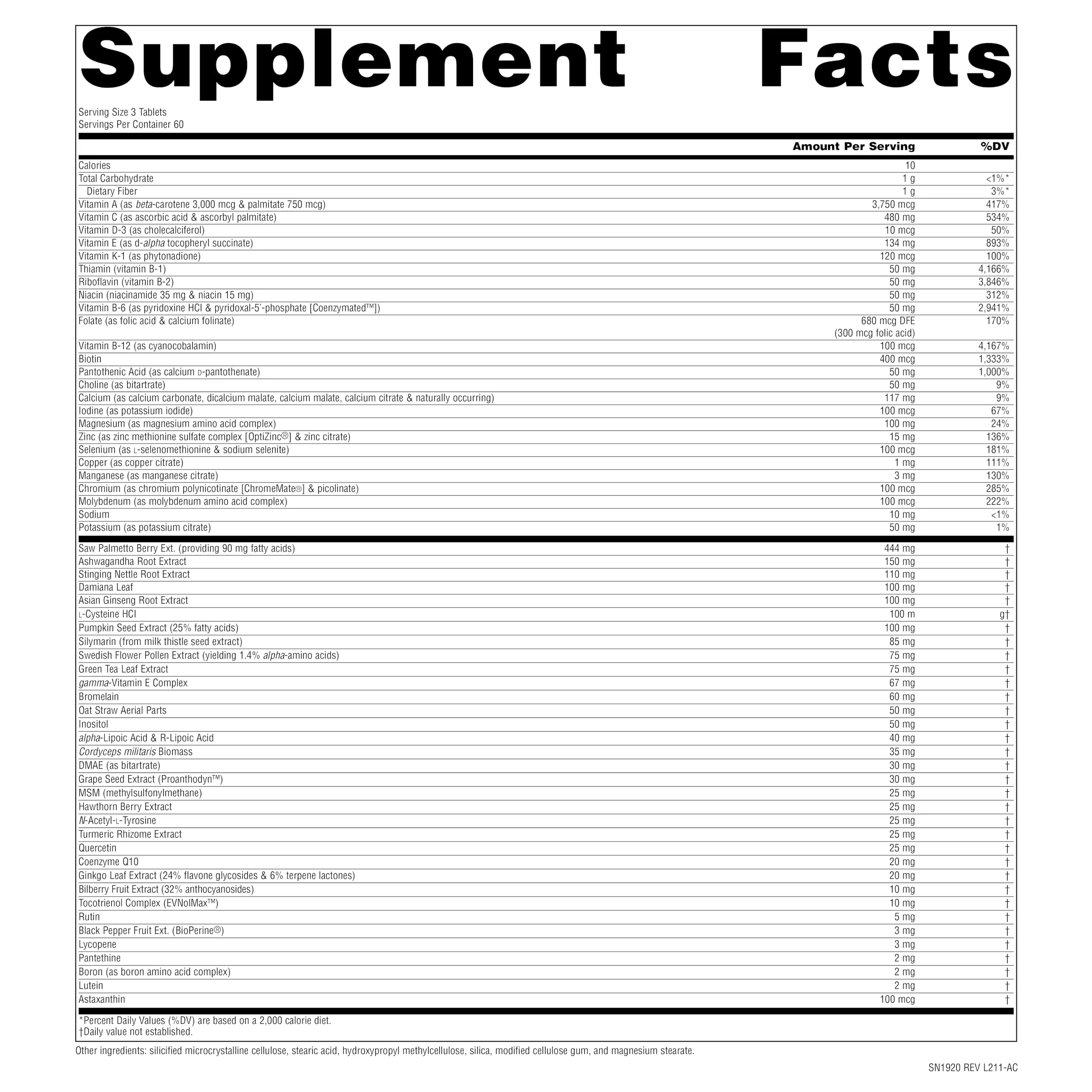 Source Naturals Men's Life Force Multivitamin & Immune Health Supplement - 180 Tablets - Image 5