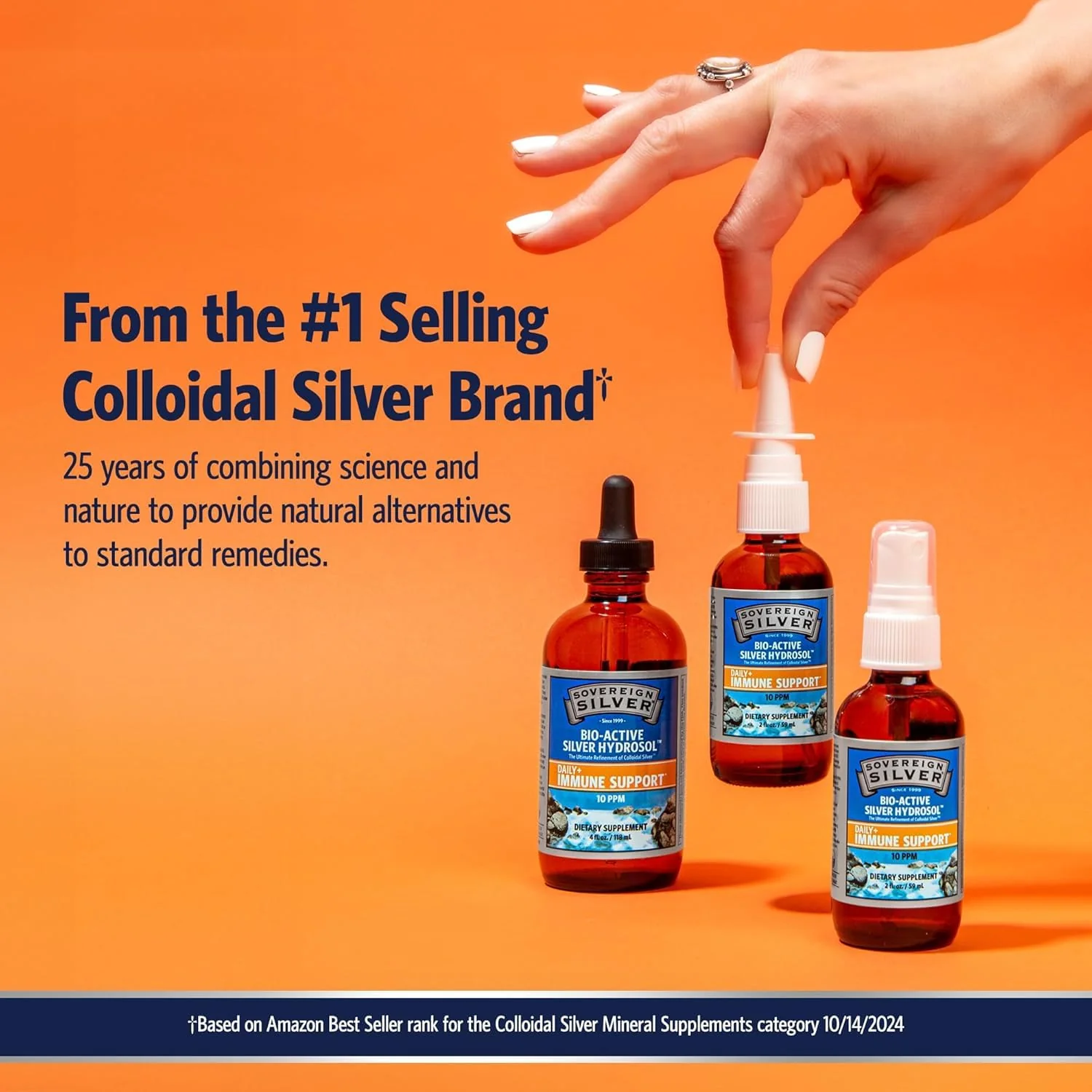 Sovereign Silver Immune Support - 10 ppm Colloidal Silver, 32 fl oz (946 mL) - Image 7