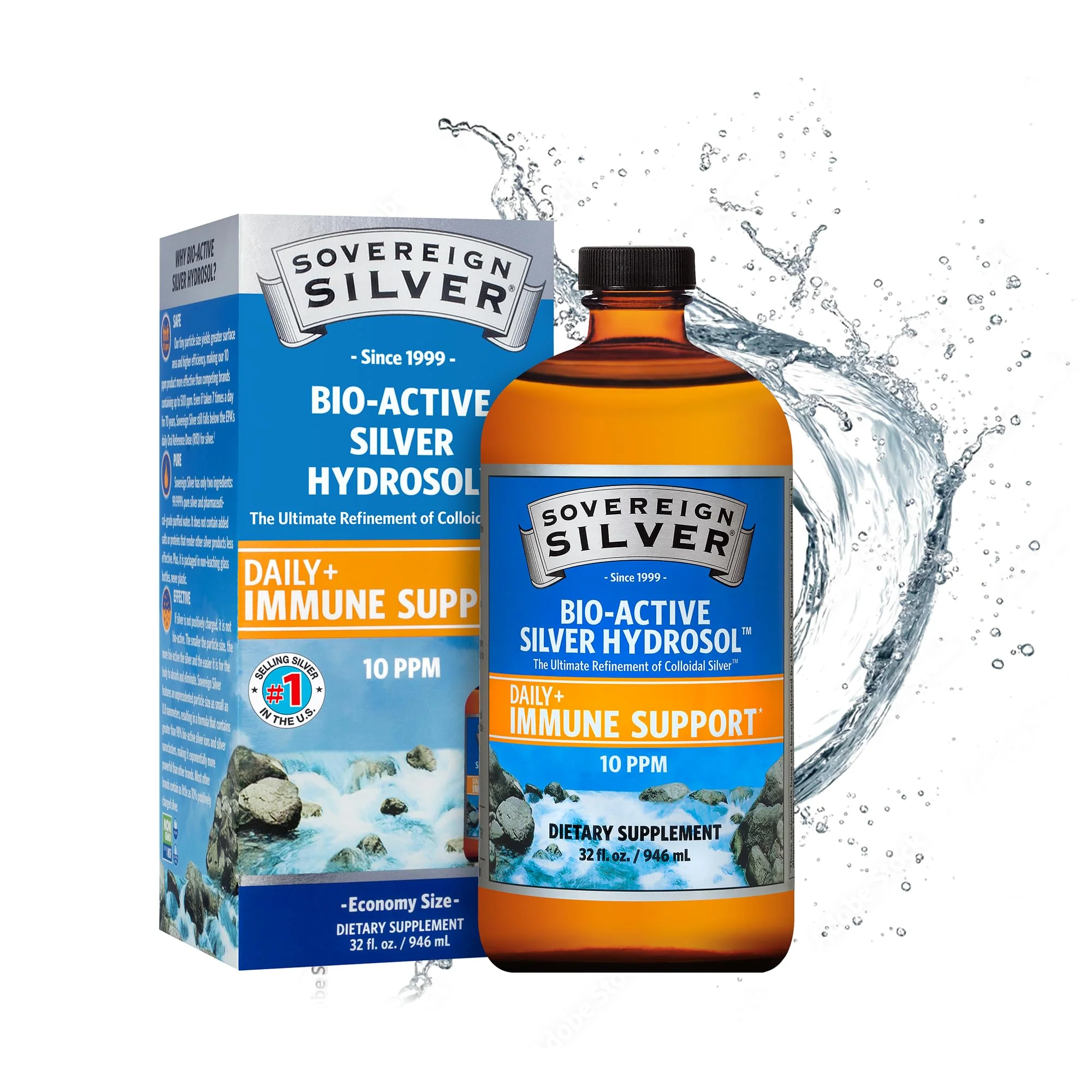 Sovereign Silver Immune Support - 10 ppm Colloidal Silver, 32 fl oz (946 mL) - Image 8
