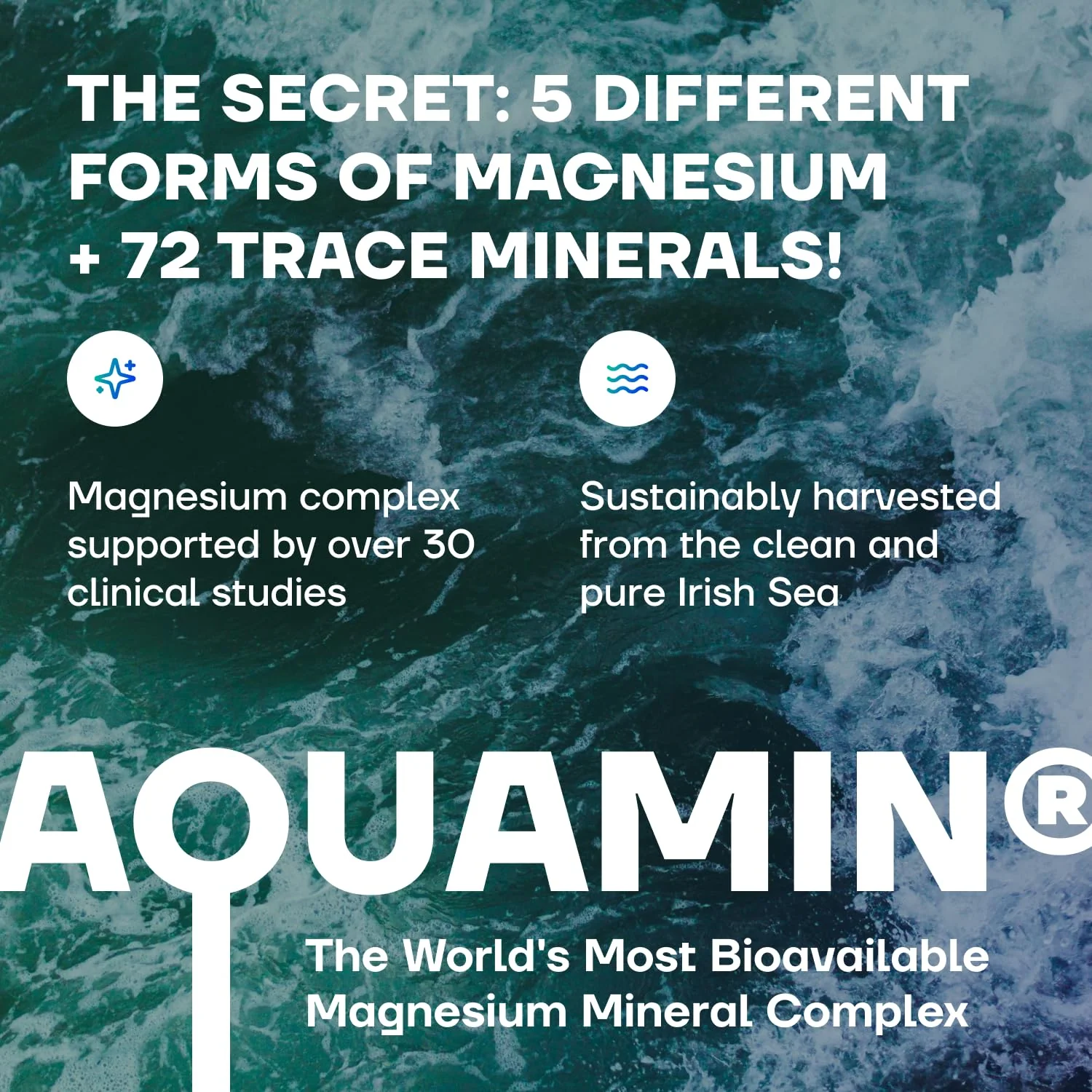 Spectrum 5 Magnesium | 5-in-1 Complex + 72 Trace Minerals for Enhanced Absorption | Irish Sea Sourced | 500mg per Serving | Made in USA, Third Party Tested, GMP Certified - Image 5