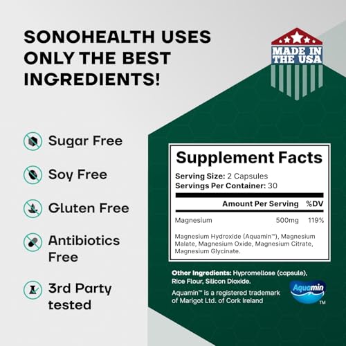 Spectrum 5 Magnesium | 5-in-1 Complex + 72 Trace Minerals for Enhanced Absorption | Irish Sea Sourced | 500mg per Serving | Made in USA, Third Party Tested, GMP Certified - Image 9