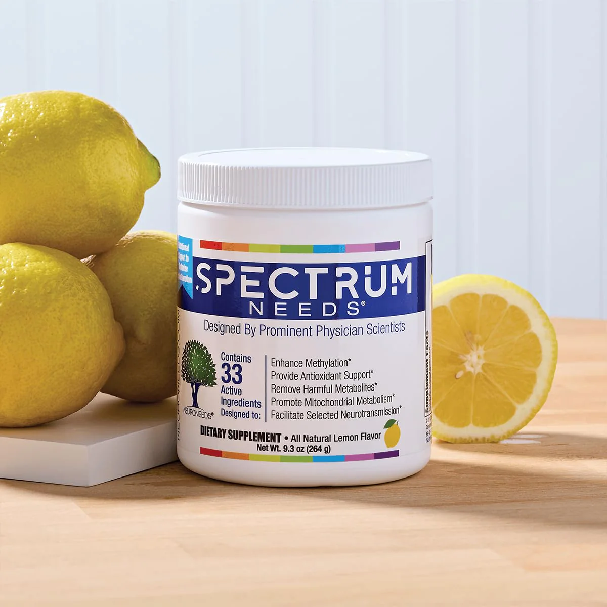 SpectrumNeeds® by NeuroNeeds – Comprehensive 33-Ingredient Nutritional Support (Lemon Flavor) - Image 2