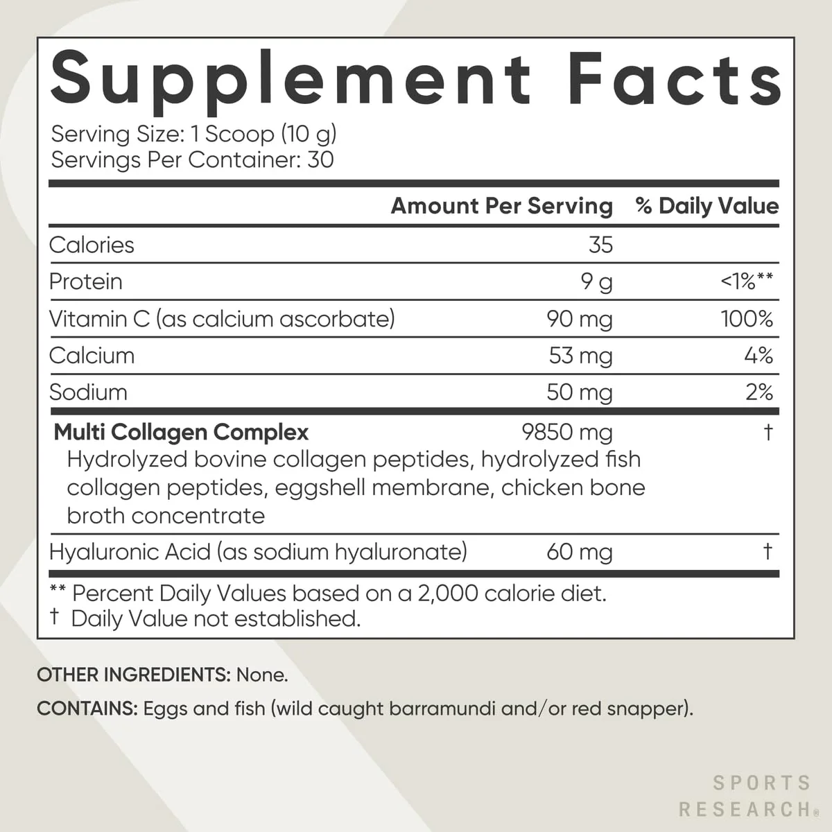 Sports Research® Multi Collagen Protein Powder – Food-Sourced Peptides (I, II, III, V, X) with Hyaluronic Acid & Vitamin C – Gluten Free, Non-GMO, 30 Servings (Unflavored) - Image 5