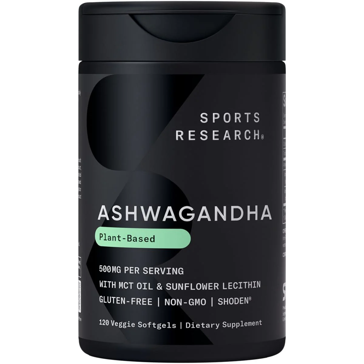 Sports Research Ashwagandha Softgels with Coconut MCT Oil – 120 Count – Shoden 35% Withanolides | Vegan & Gluten Free