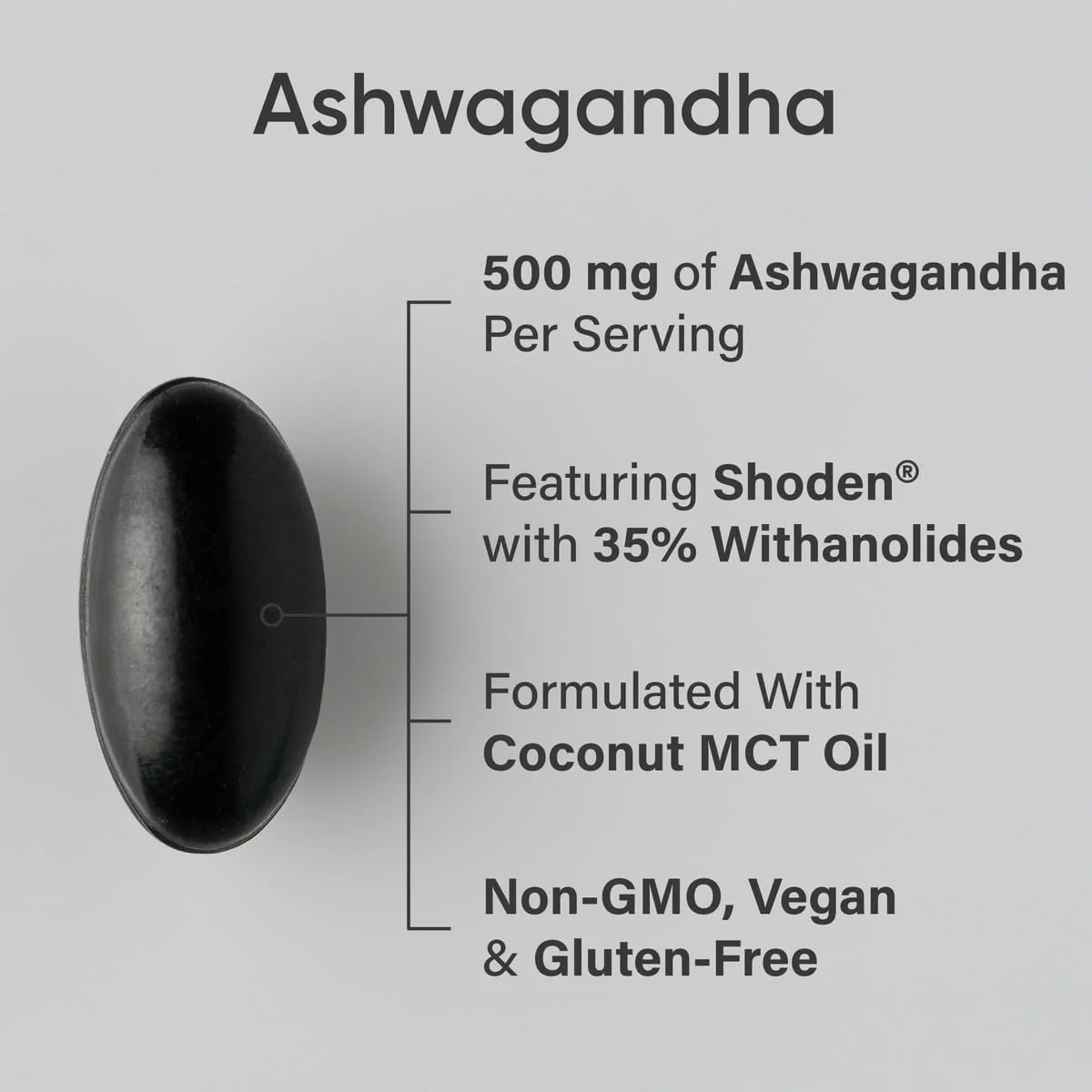 Sports Research Ashwagandha Softgels with Coconut MCT Oil – 120 Count – Shoden 35% Withanolides | Vegan & Gluten Free - Image 2
