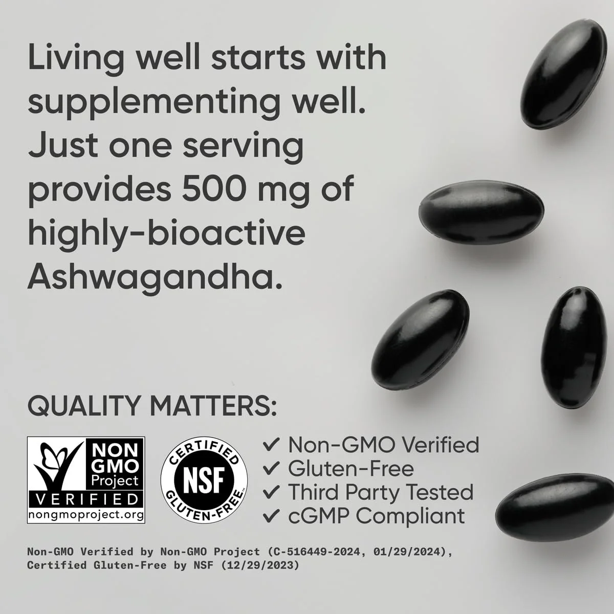 Sports Research Ashwagandha Softgels with Coconut MCT Oil – 120 Count – Shoden 35% Withanolides | Vegan & Gluten Free - Image 4
