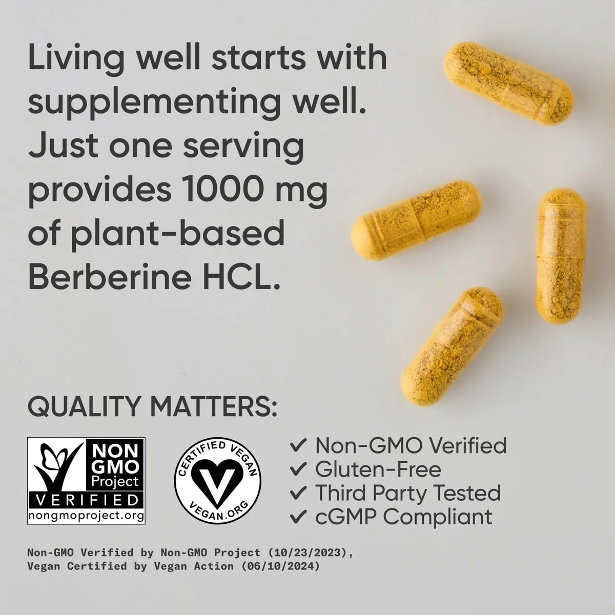 Sports Research Berberine 500mg – 120 Veggie Capsules | Vegan, Gluten-Free, Non-GMO - Image 4