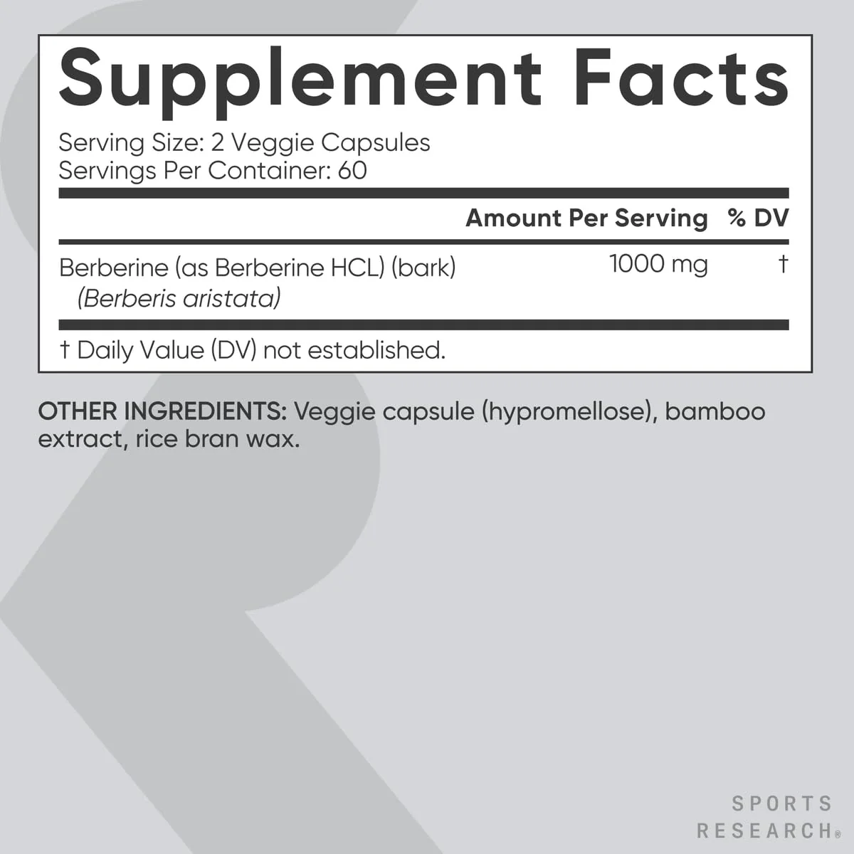 Sports Research Berberine 500mg – 120 Veggie Capsules | Vegan, Gluten-Free, Non-GMO - Image 5