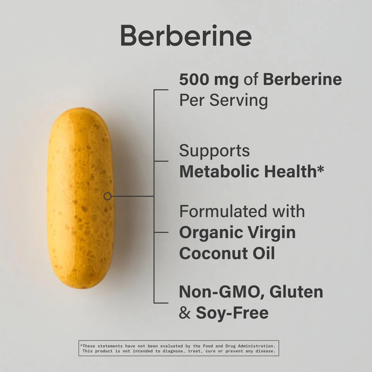 Sports Research Berberine 500mg Softgels with Coconut Oil - Image 2