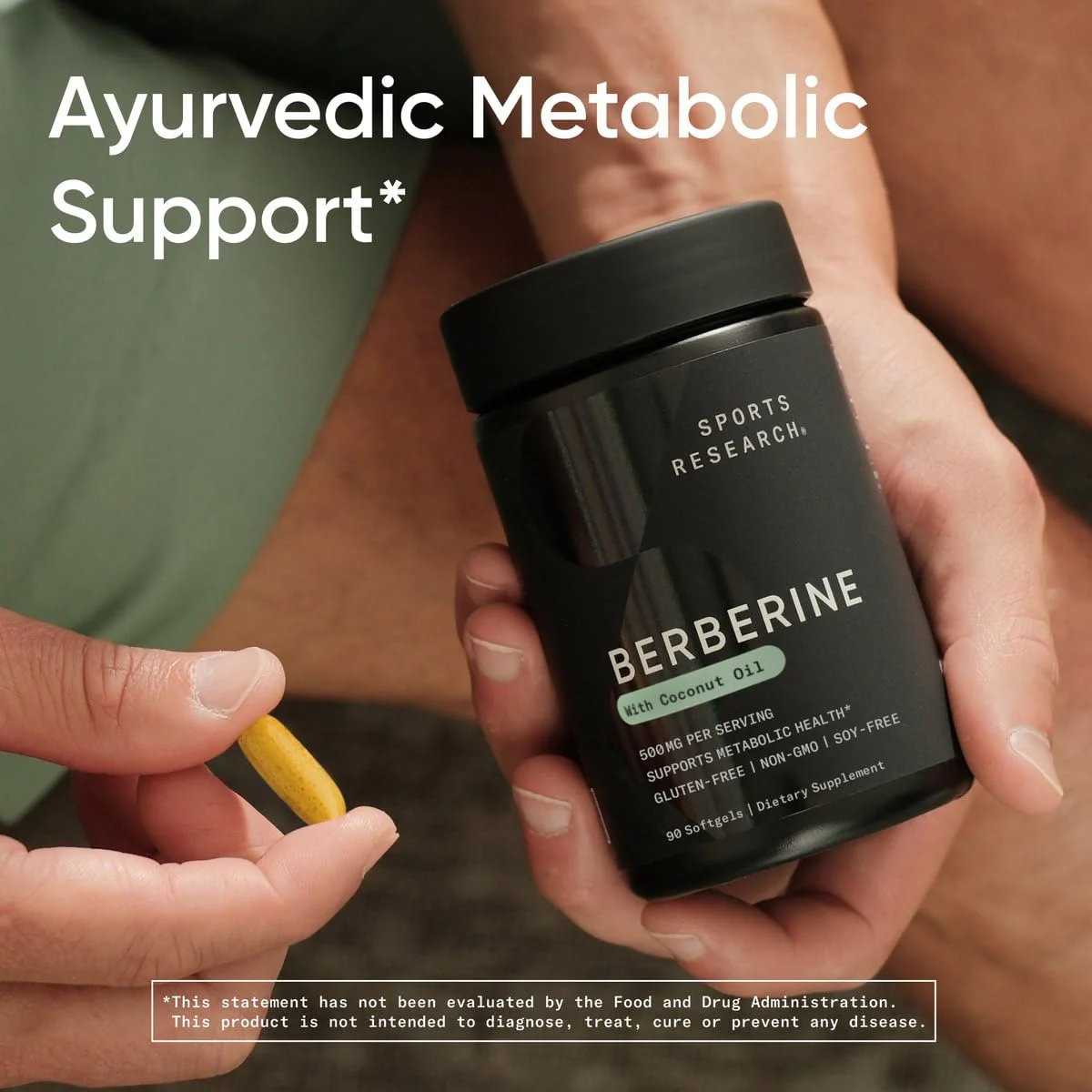 Sports Research Berberine 500mg Softgels with Coconut Oil - Image 6