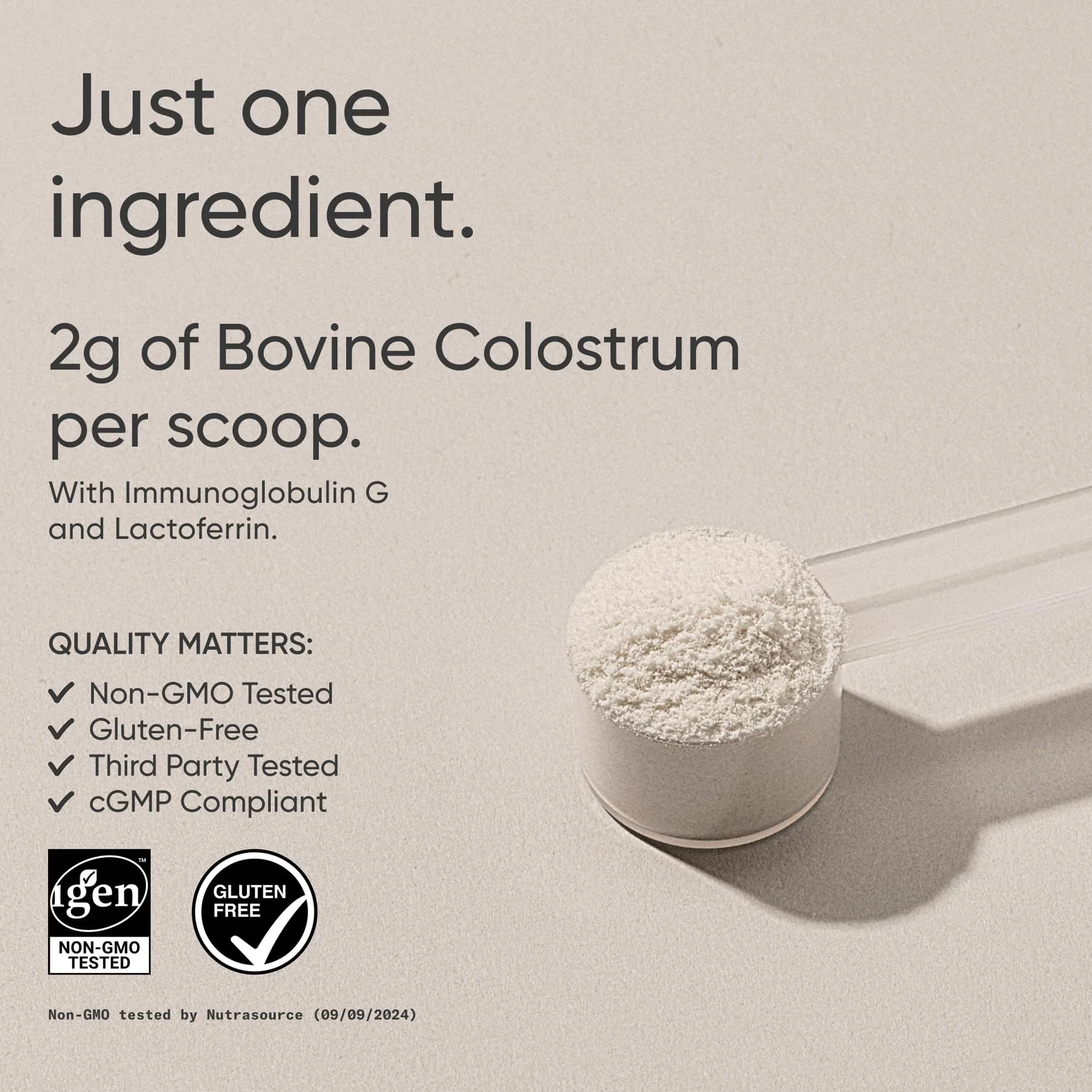 Sports Research Bovine Colostrum Powder – Easy Mix, Single-Ingredient Superfood for Gut Health & IgG Rich Support – U.S. Sourced, Non-GMO, Gluten Free – 75 Servings (Unflavored) - Image 2