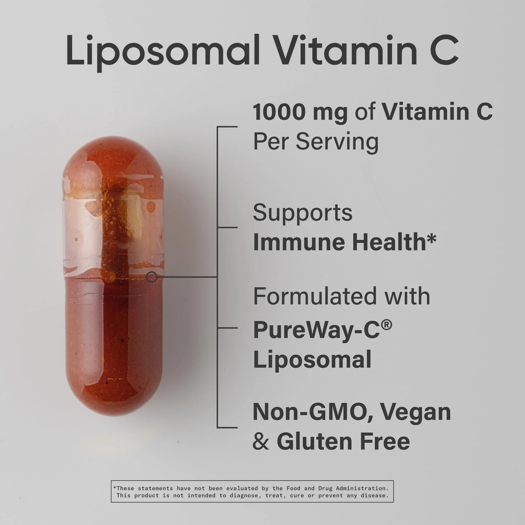 Sports Research High Potency Liposomal Vitamin C 1000 mg – Vegan, Non-GMO, Gluten Free | 180 Veggie Capsules - Image 2