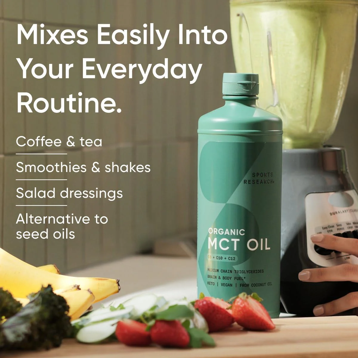 Sports Research Keto MCT Oil from Organic Coconuts – C8, C10, C12 – Unflavored (128 oz) - Image 14