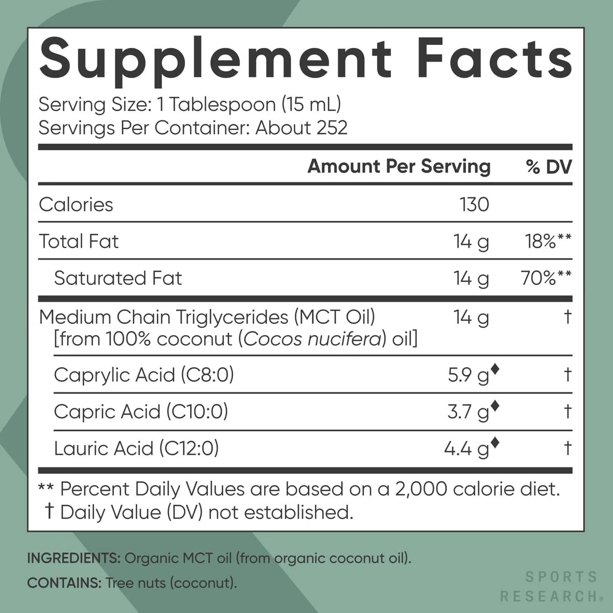 Sports Research Keto MCT Oil from Organic Coconuts – C8, C10, C12 – Unflavored (128 oz) - Image 5