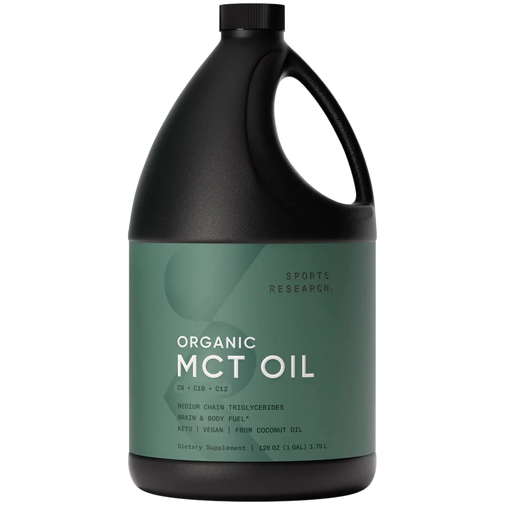 Sports Research Keto MCT Oil from Organic Coconuts – C8, C10, C12 – Unflavored (128 oz) - Image 9