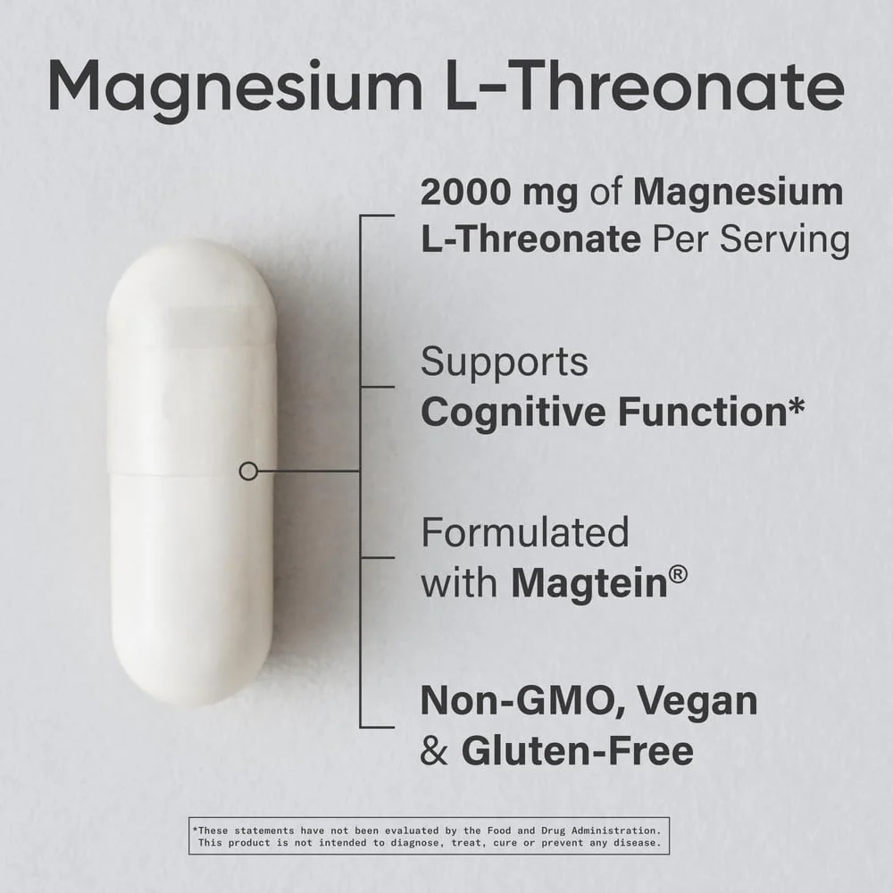 Sports Research Magtein Magnesium L-Threonate Capsules – Brain Health & Cognition - Image 2