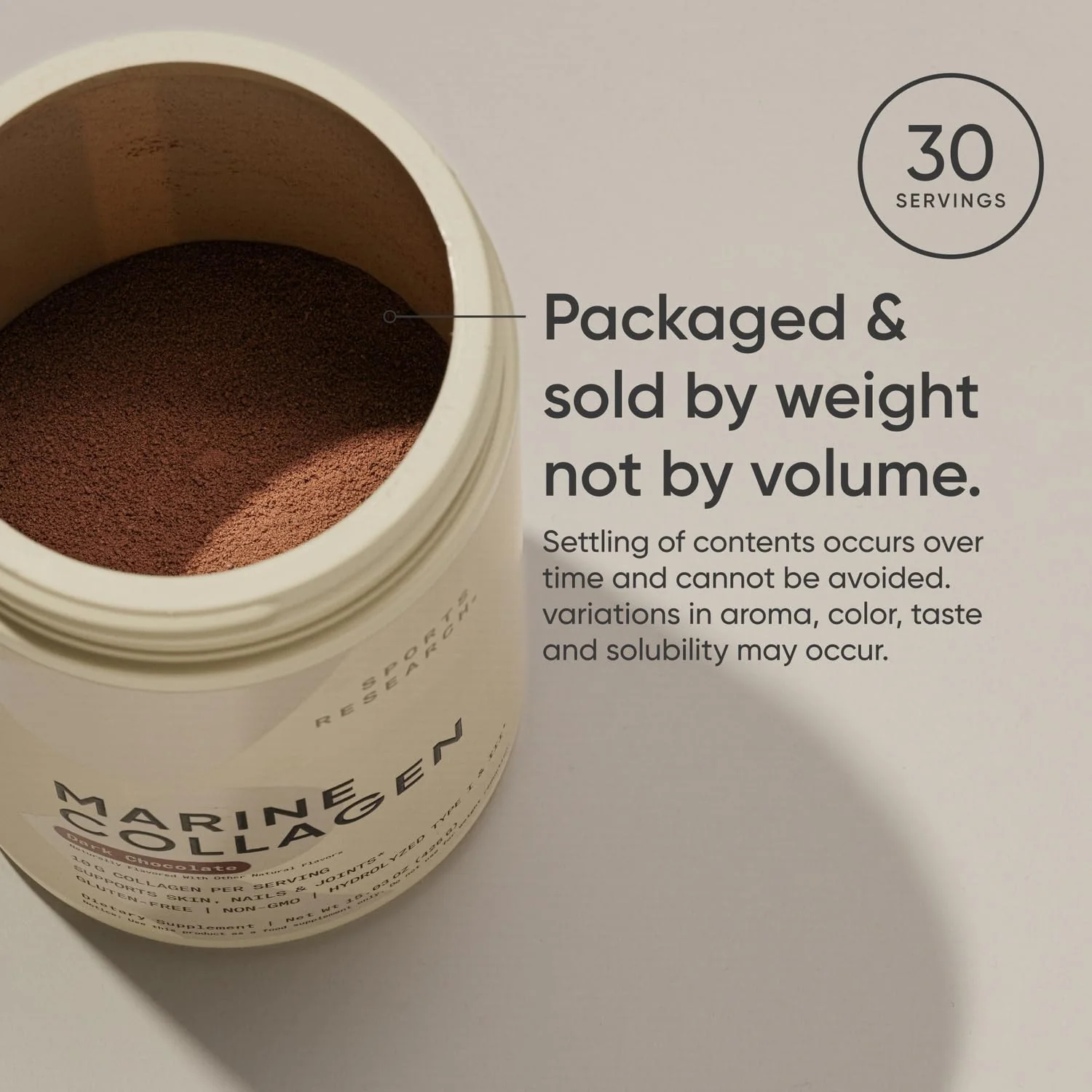 Sports Research Marine Collagen Peptides - Dark Chocolate for Hair, Skin & Joints - Image 6
