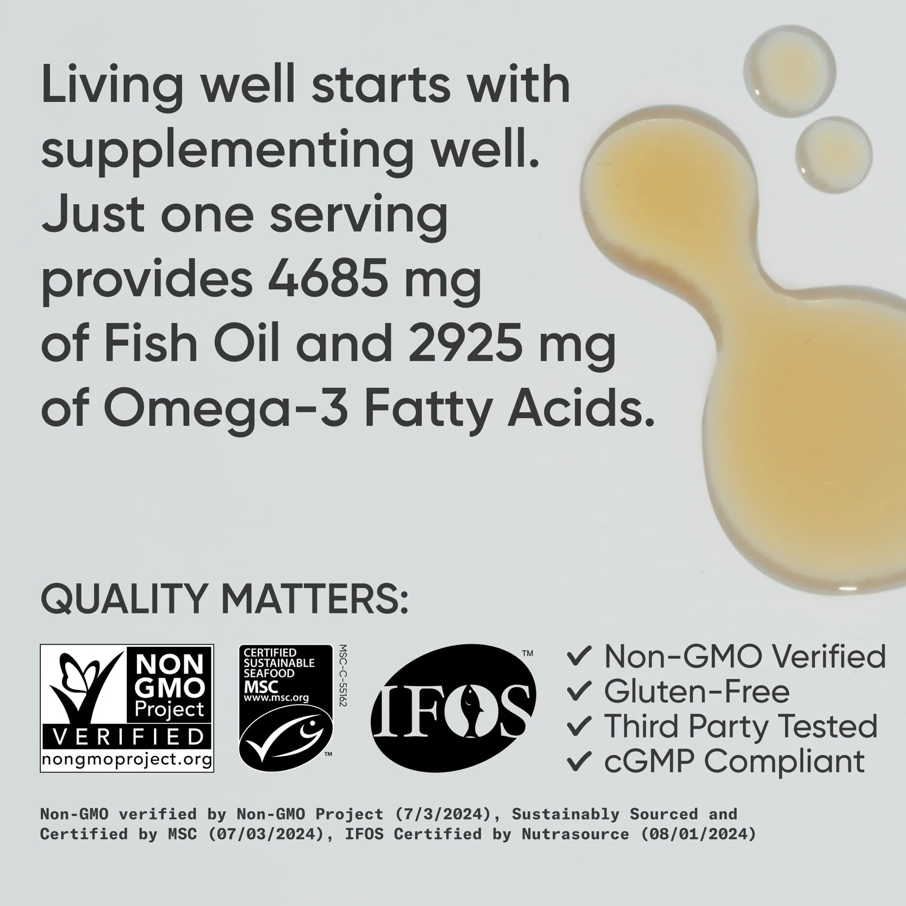 Sports Research Omega-3 Fish Oil, 8oz Glass Bottle – Lemon Flavor, Wild-Caught Alaska Pollock - Image 12