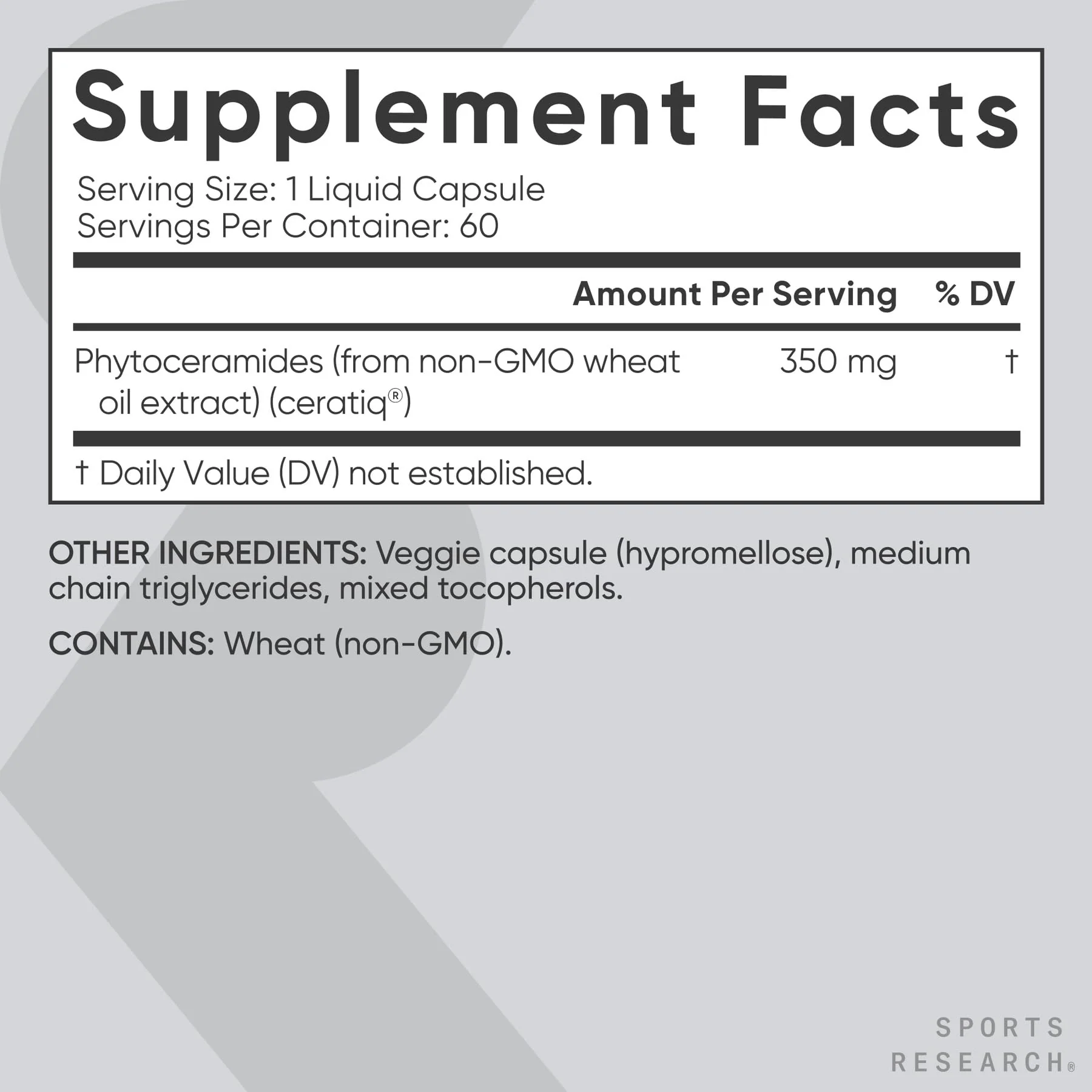 Sports Research Phytoceramides 350 mg – Vegan Ceramides for Skin Hydration, 60 Count - Image 5