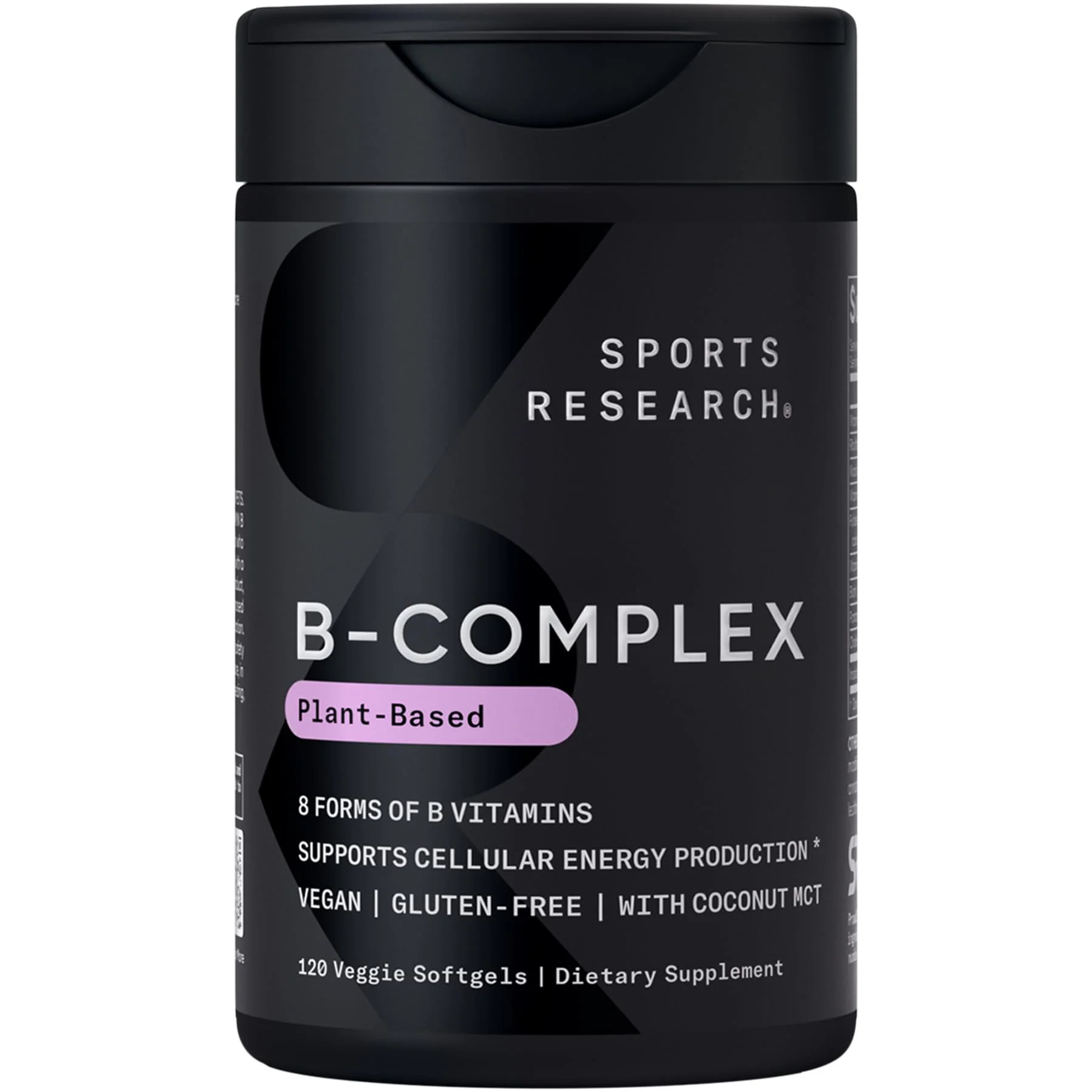 Sports Research Vitamin B-Complex – Full Spectrum B Vitamins, Methylated B12 & Folate