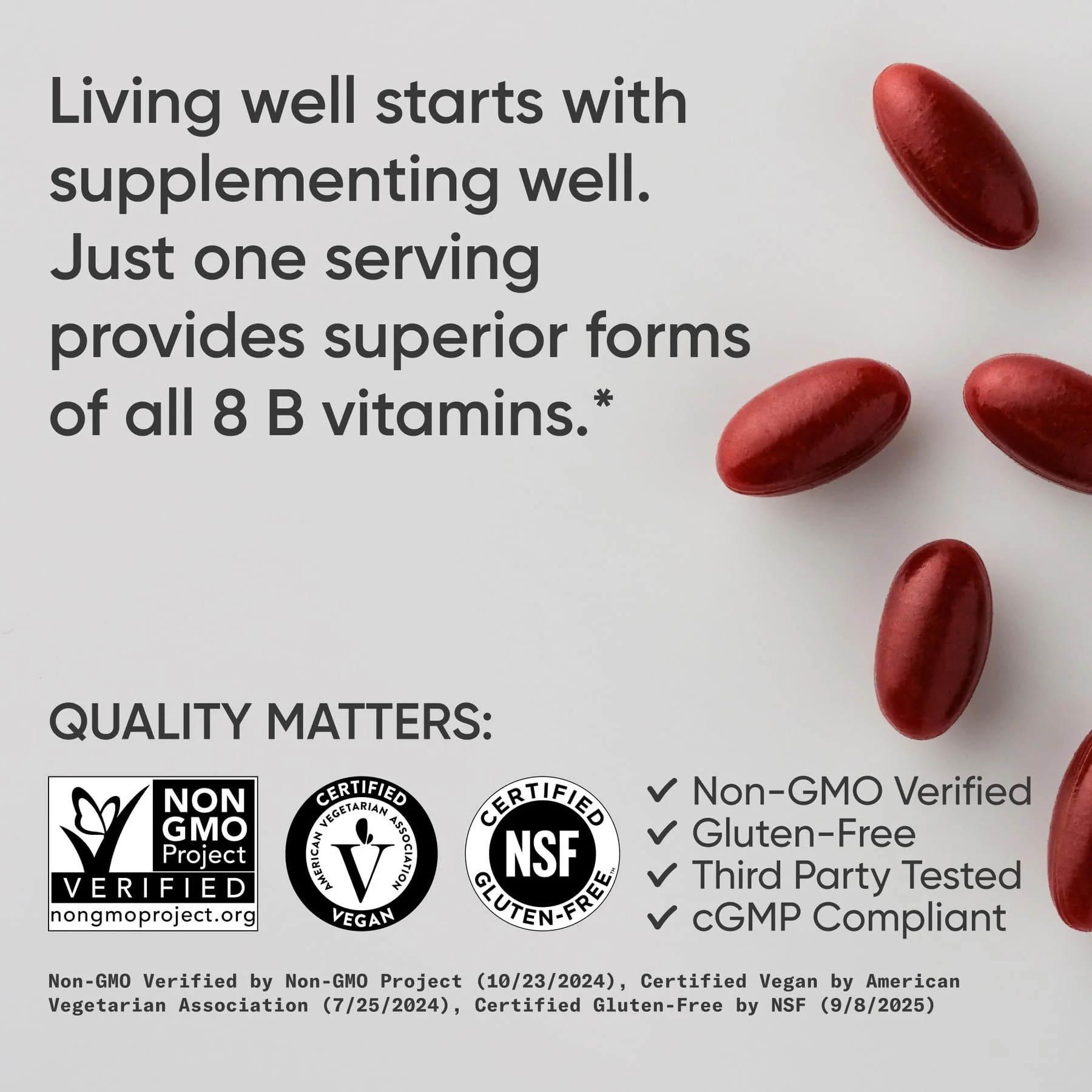 Sports Research Vitamin B-Complex – Full Spectrum B Vitamins, Methylated B12 & Folate - Image 4