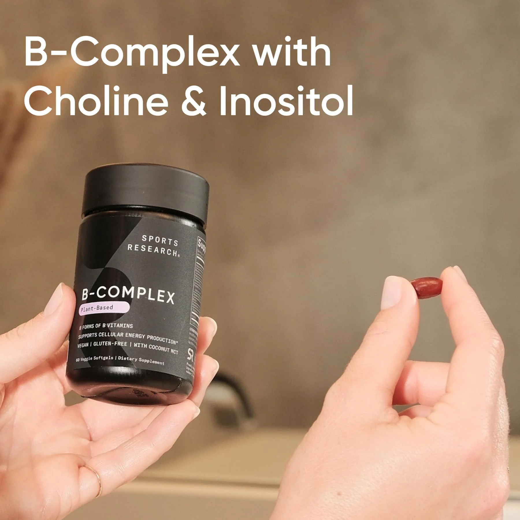 Sports Research Vitamin B-Complex – Full Spectrum B Vitamins, Methylated B12 & Folate - Image 6