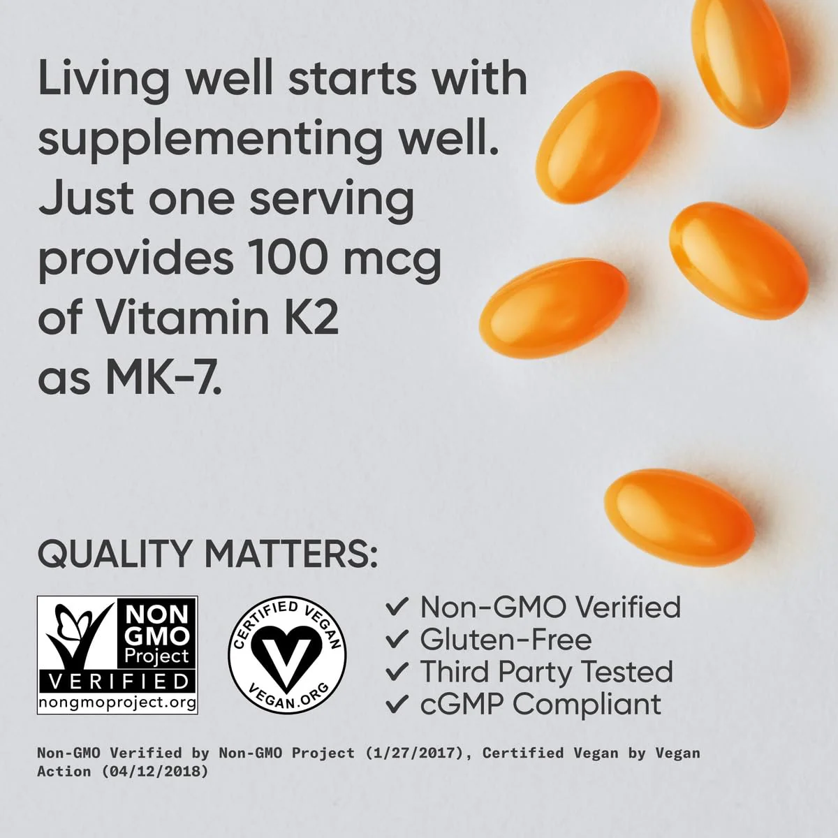 Sports Research Vitamin K2 MK-7 100mcg in Coconut MCT Oil – 120 Veggie Softgels - Image 4