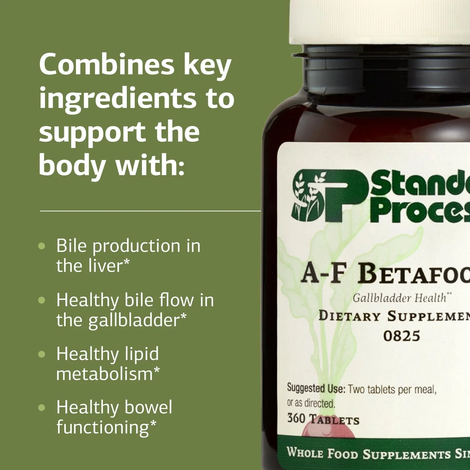 Standard Process A-F Betafood – Gluten-Free Liver & Gallbladder Support with Vitamin A, Iodine & B6 - Image 2