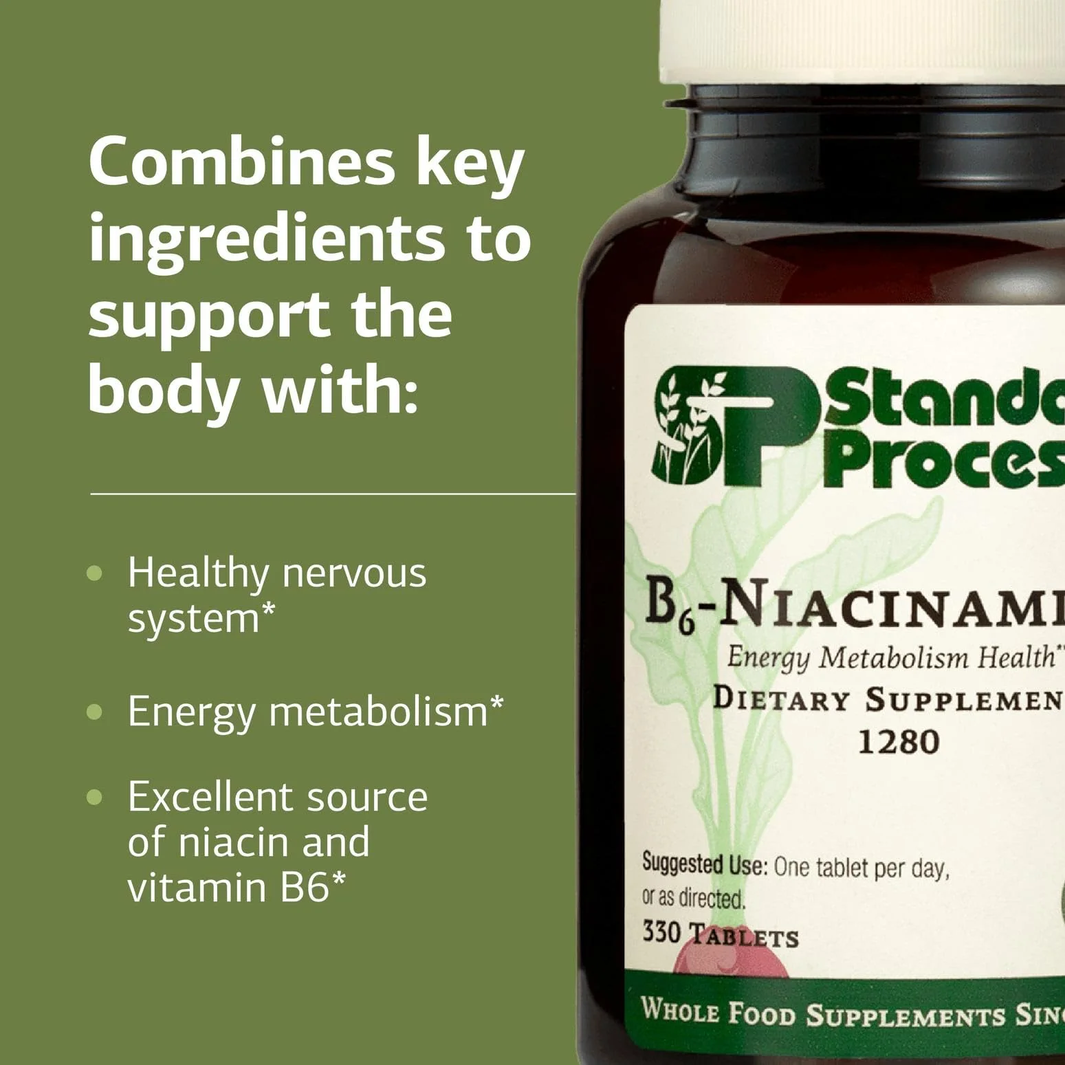 Standard Process B6-Niacinamide: Energy Metabolism & Cardiovascular Support (Gluten-Free, 330 Tablets) - Image 4