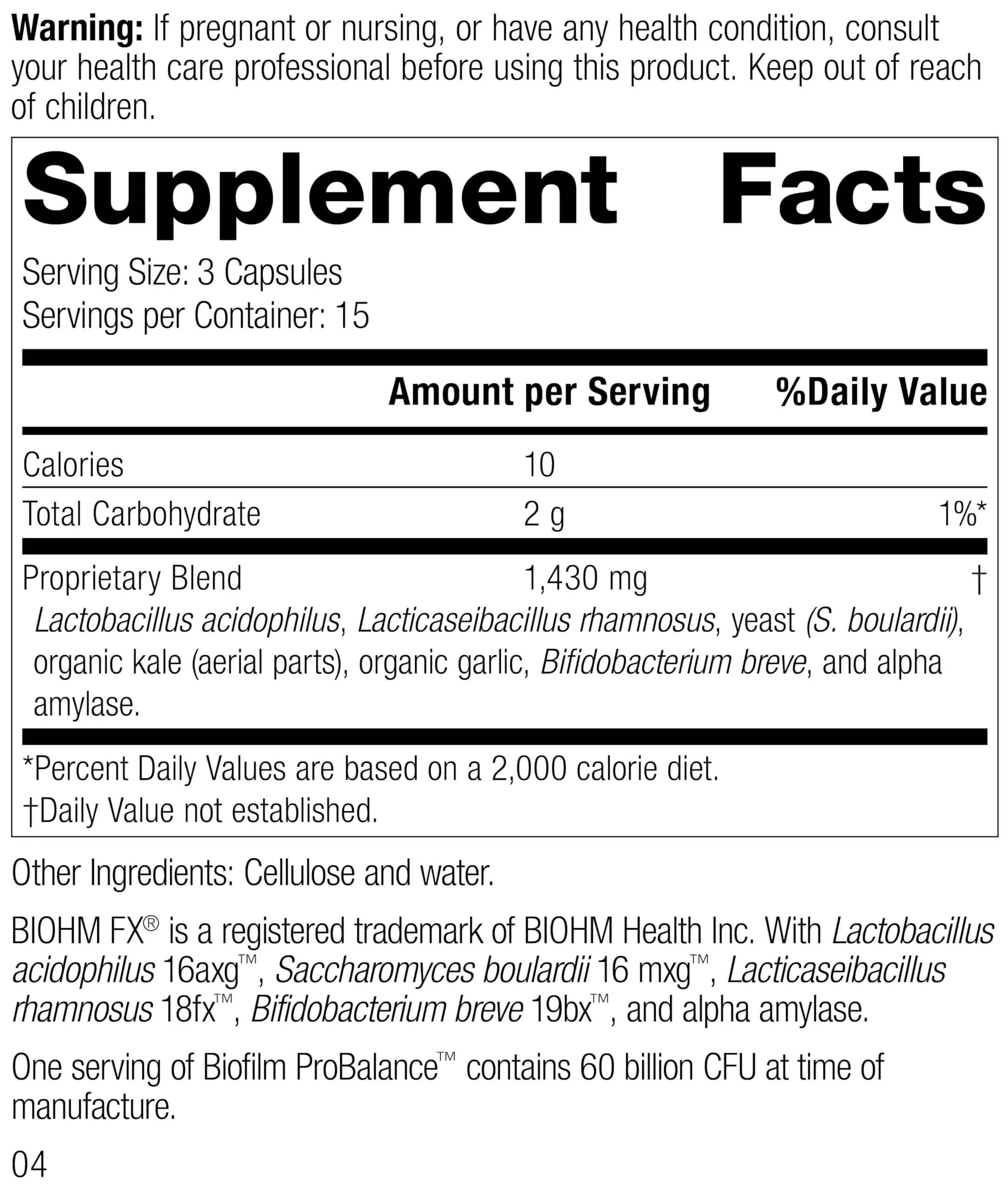 Standard Process Biofilm ProBalance - Digestive Probiotics for Gut Health (45 Capsules, 15 Servings) - Image 4