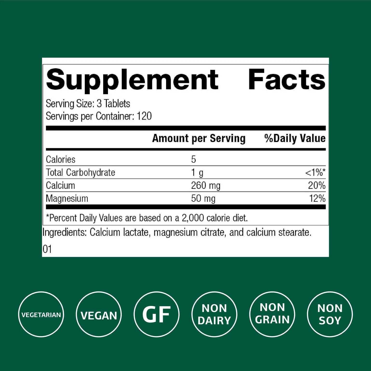 Standard Process Calcium Lactate – Bone & Immune Health Support | Vegan, Gluten-Free, Non-Dairy | 360 Tablets - Image 3
